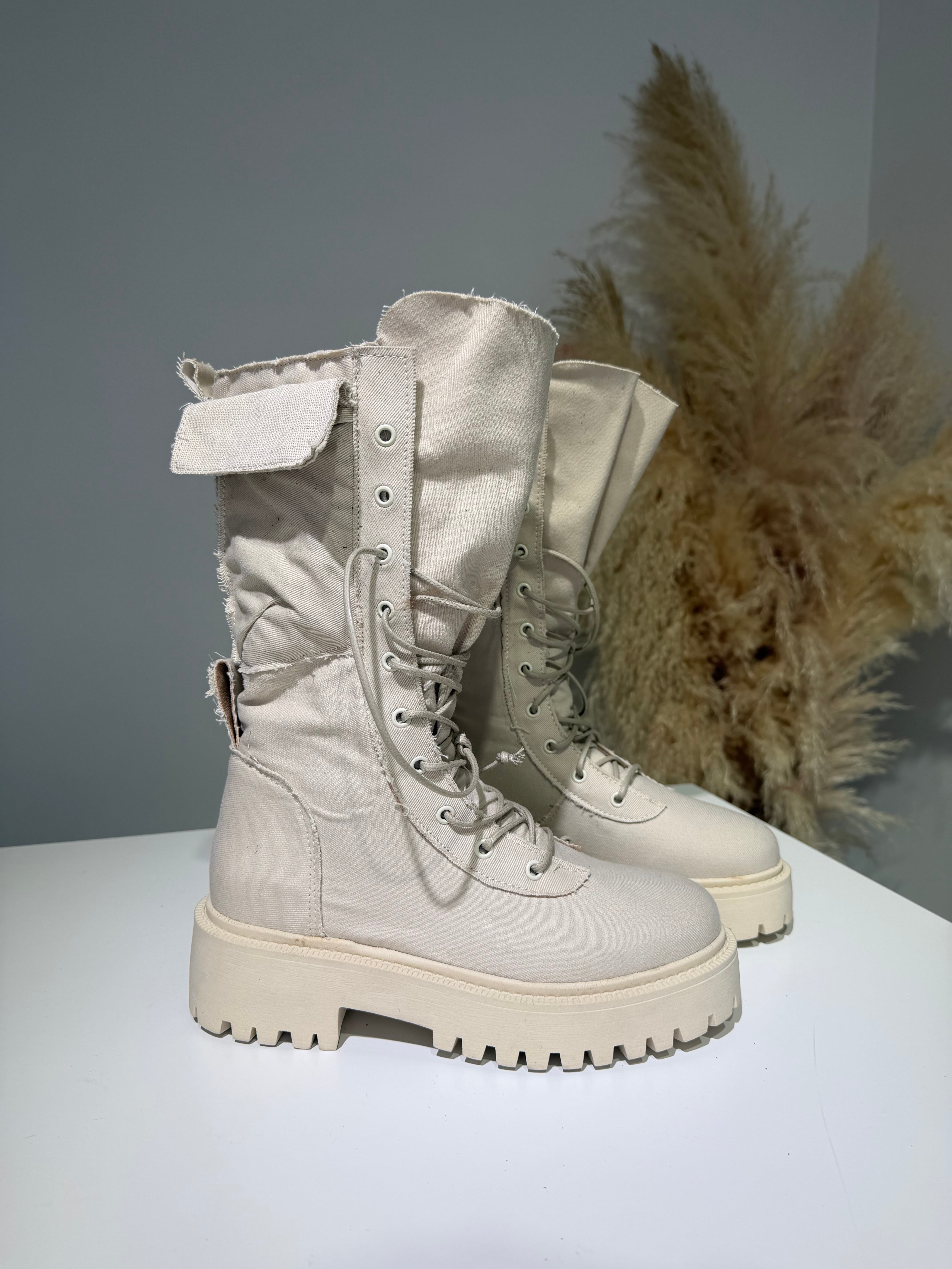 Anfibio ginny canvas crema