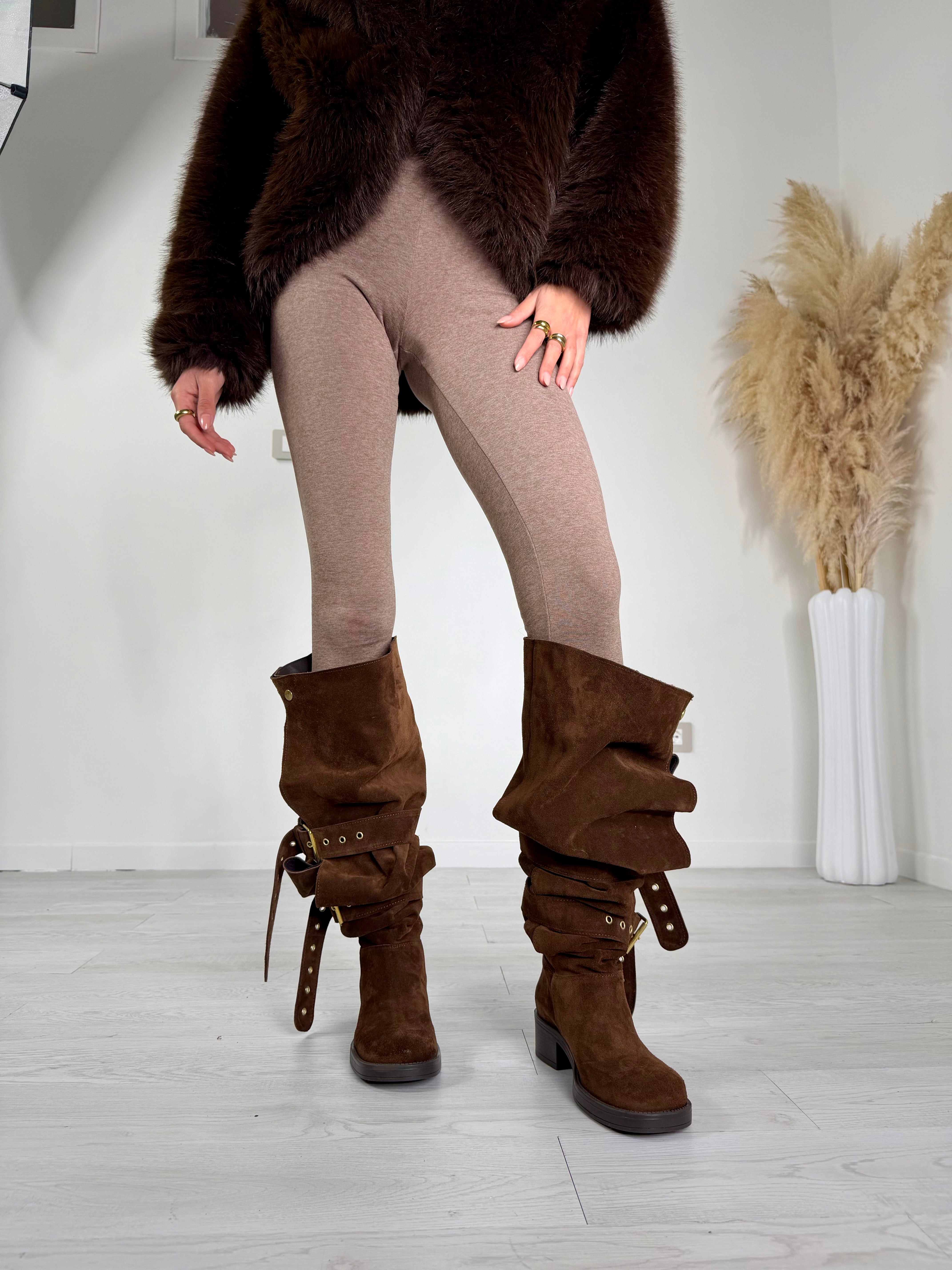 Stivale Hummer camoscio marrone