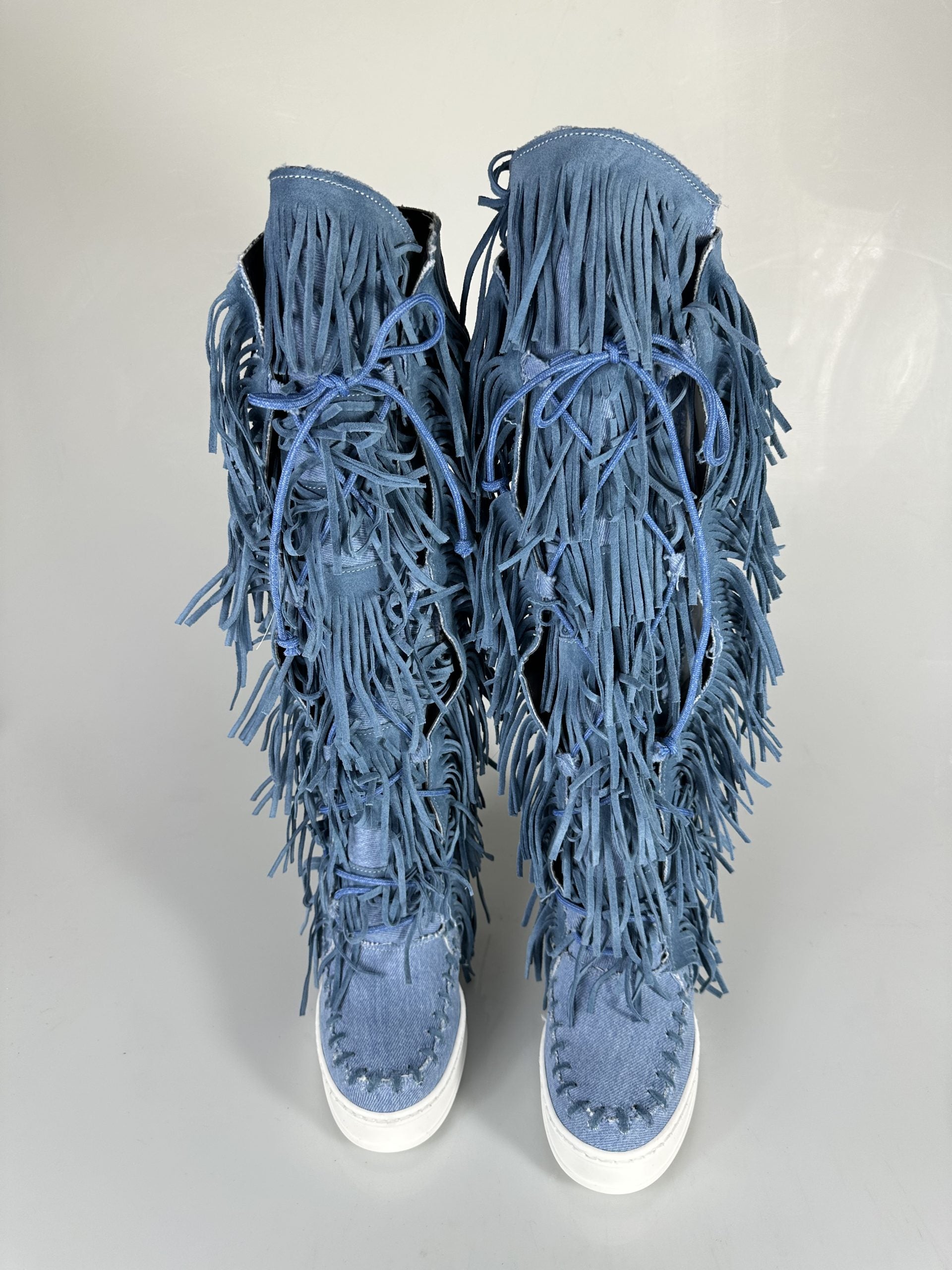 Anthony jeans rip camoscio turchese