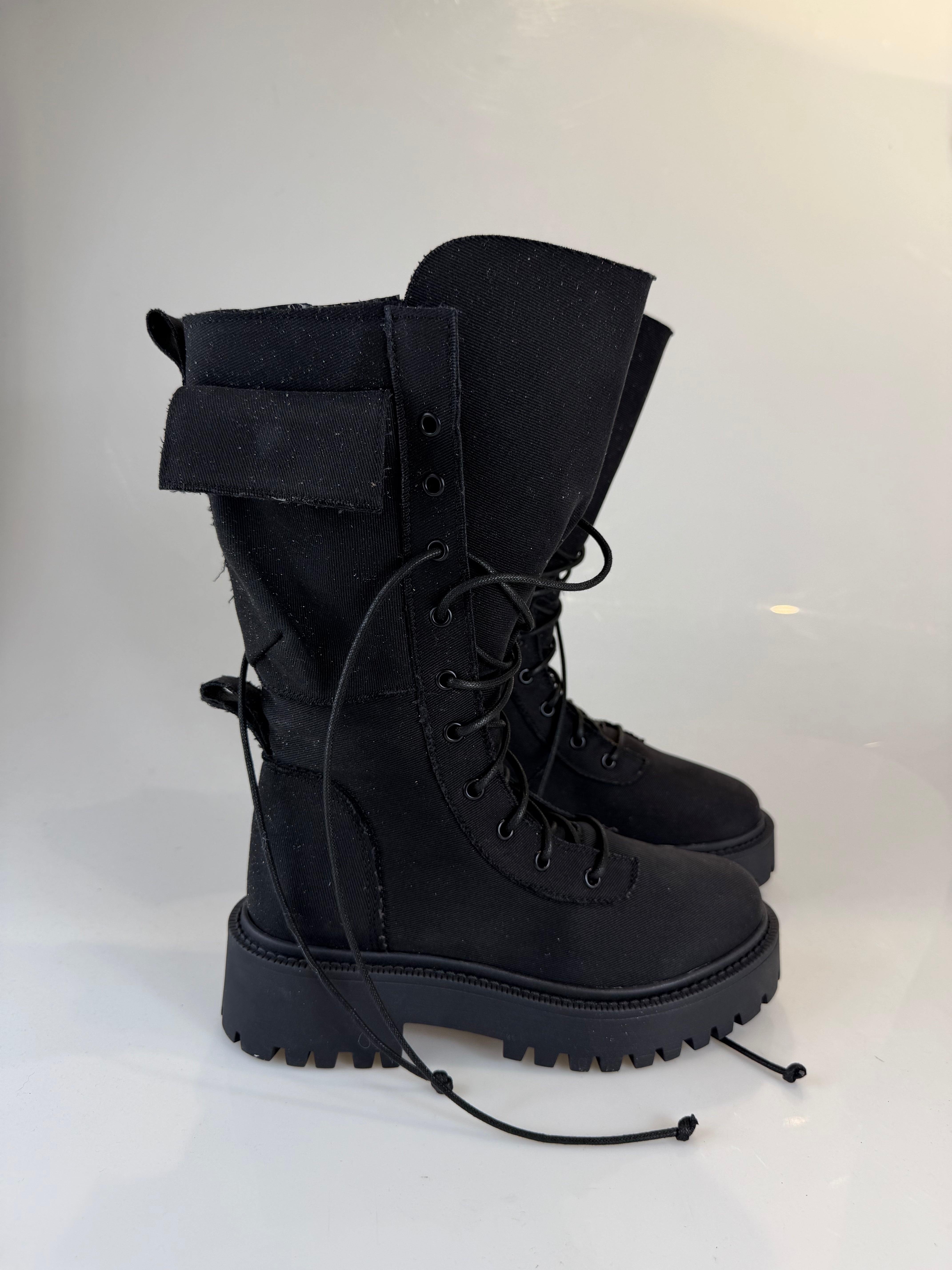 Anfibio ginny canvas nero