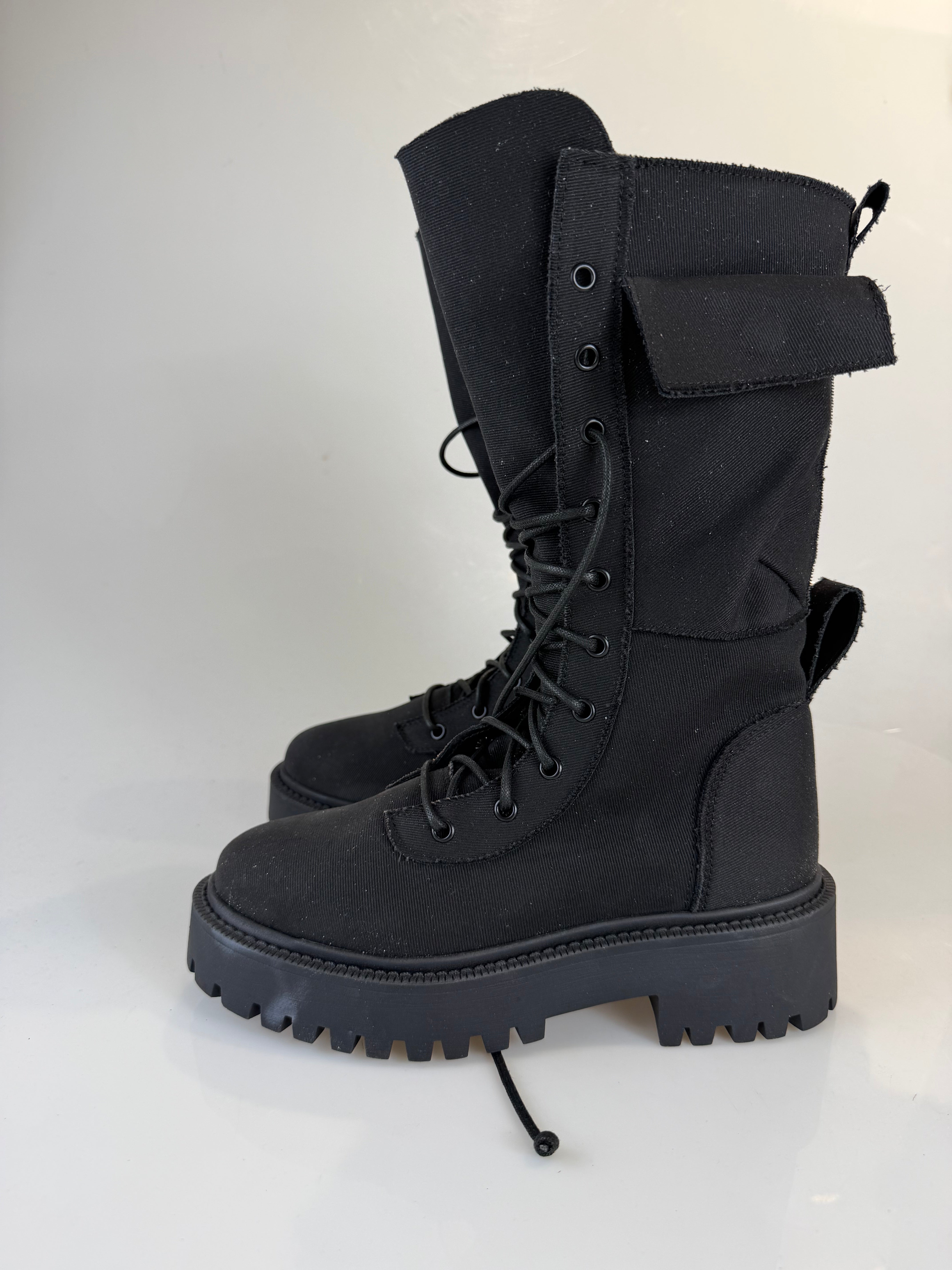 Anfibio ginny canvas nero