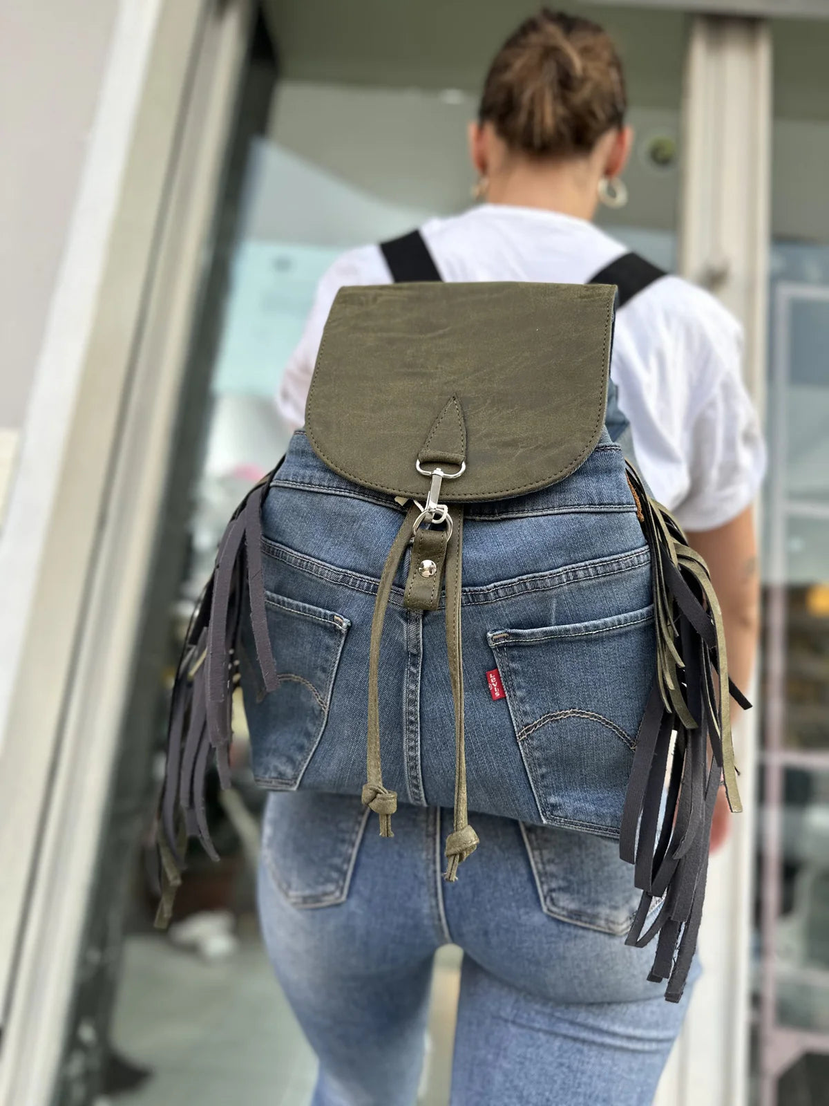 Zaino crimea jeans/verde