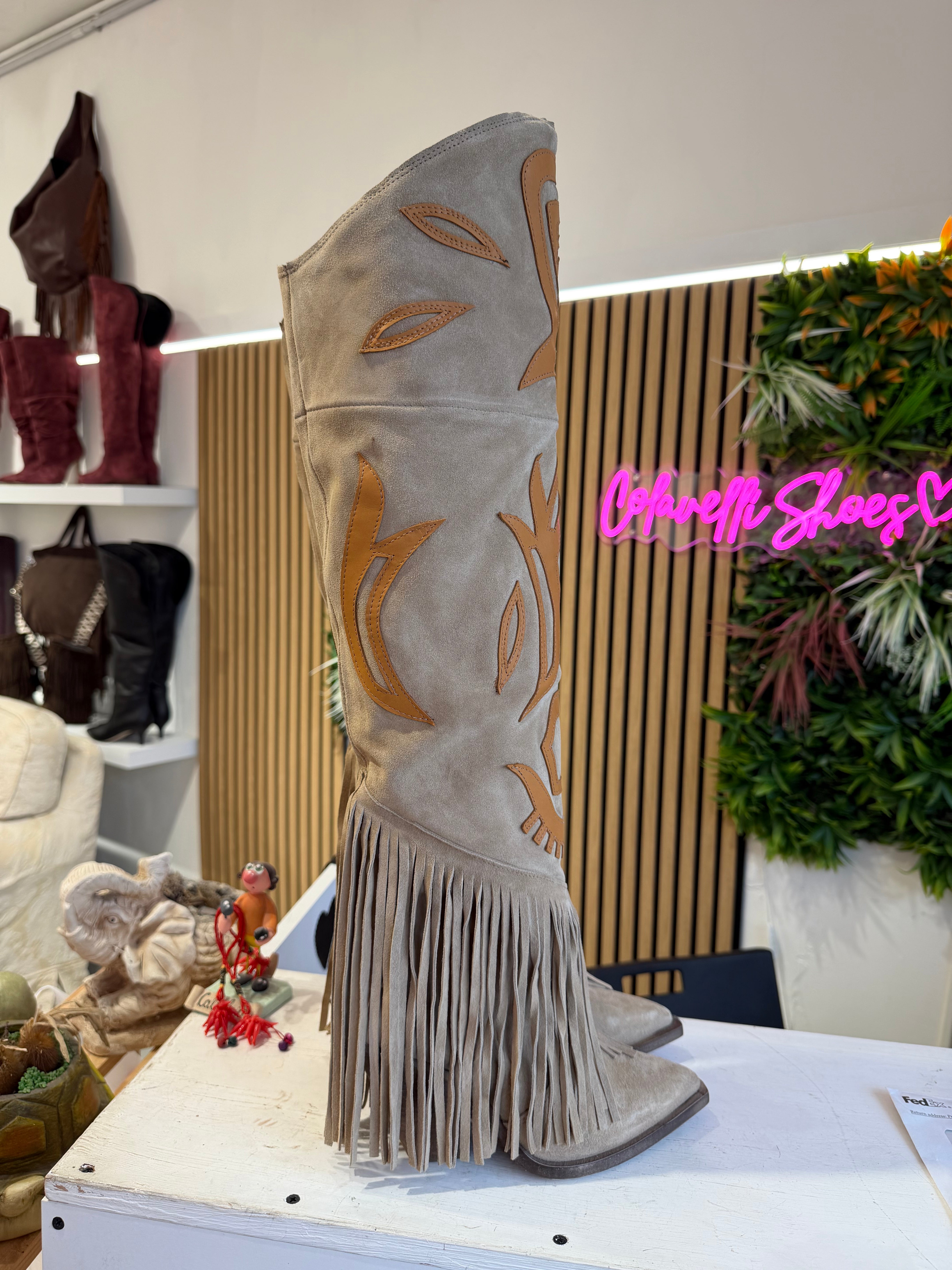 Gabriella Santhoo camoscio beige/ cuoio