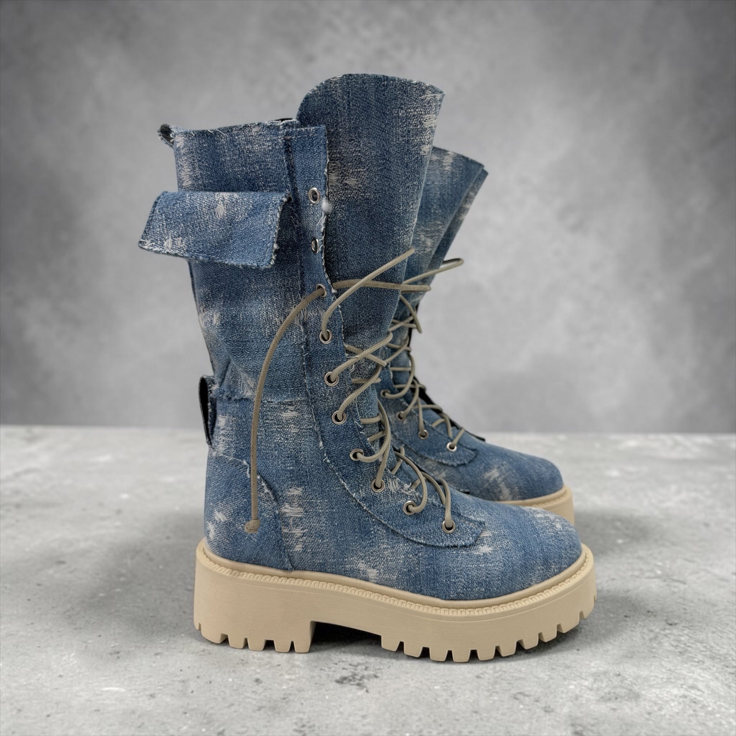 Anfibio ginny jeans stracciato