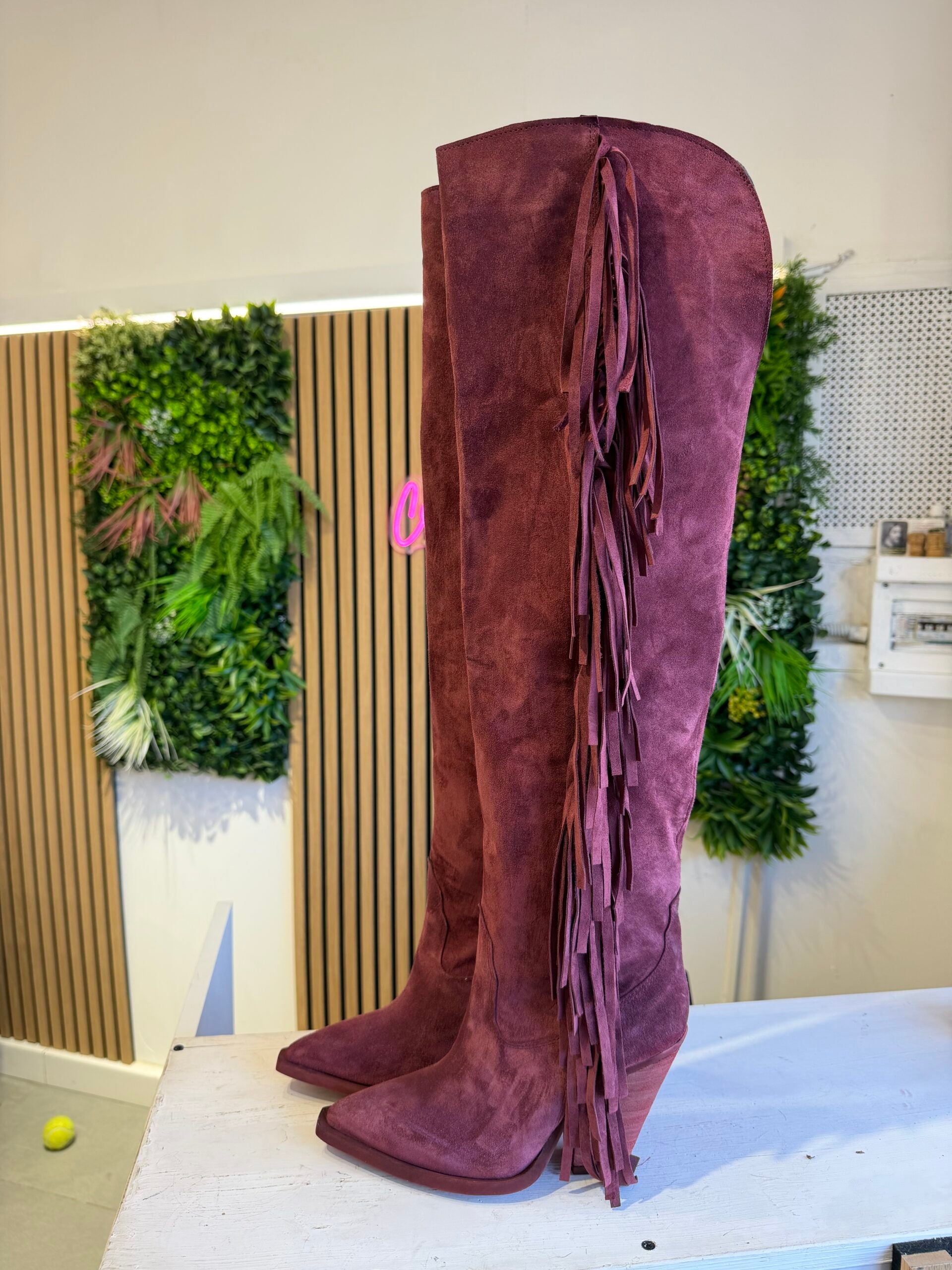 Gabriella91 camoscio Borgogna