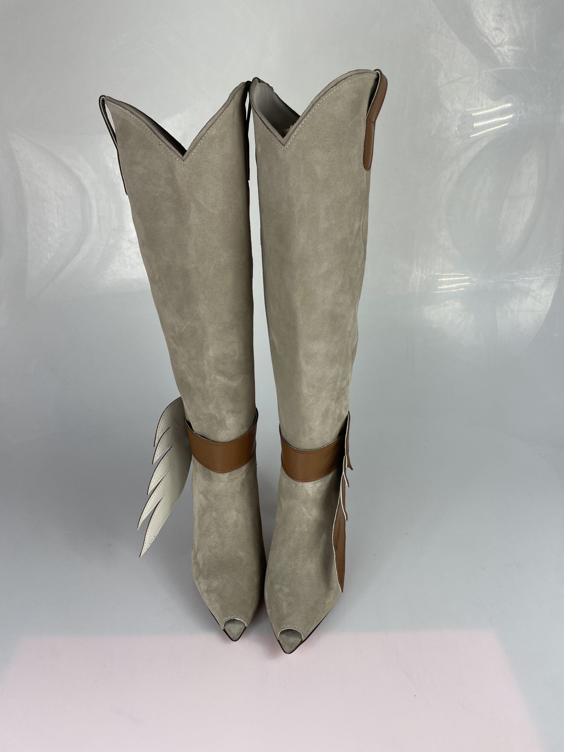 Ash beige suede r.leather