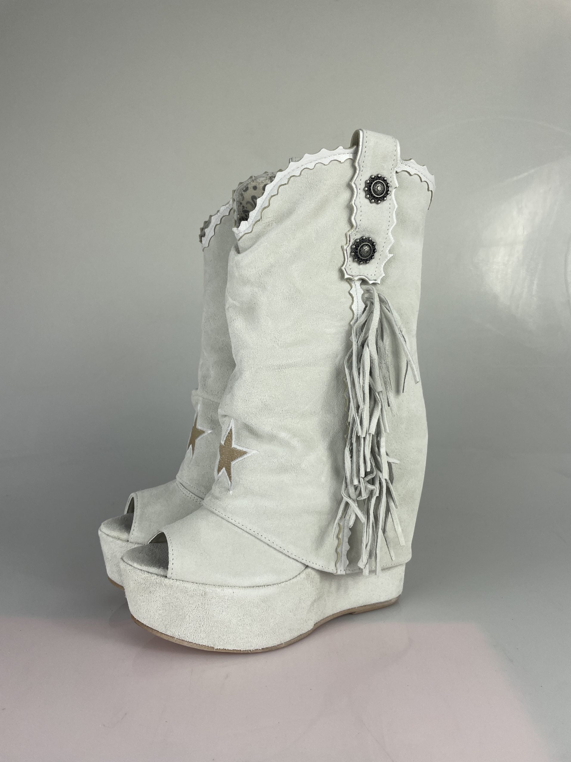 Carmensita Euphoria mid camoscio ghiaccio