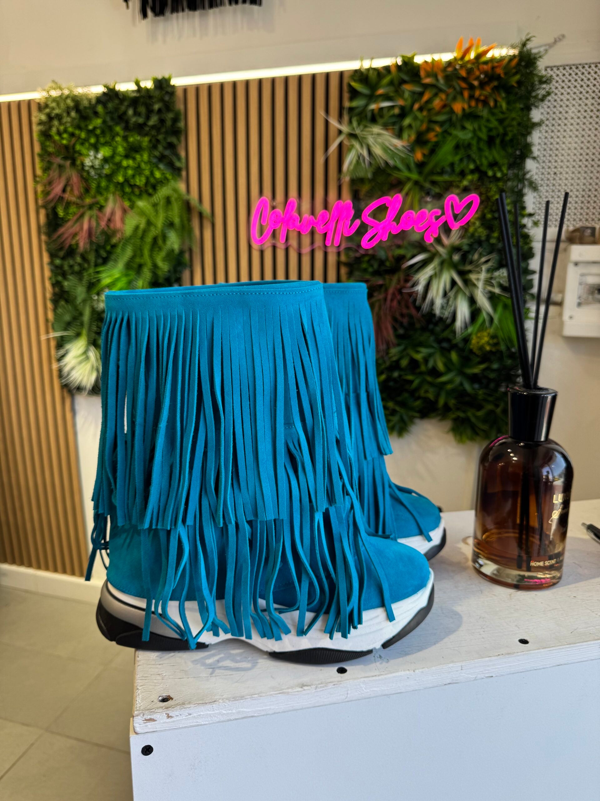 Tiger fringe cam turquoise