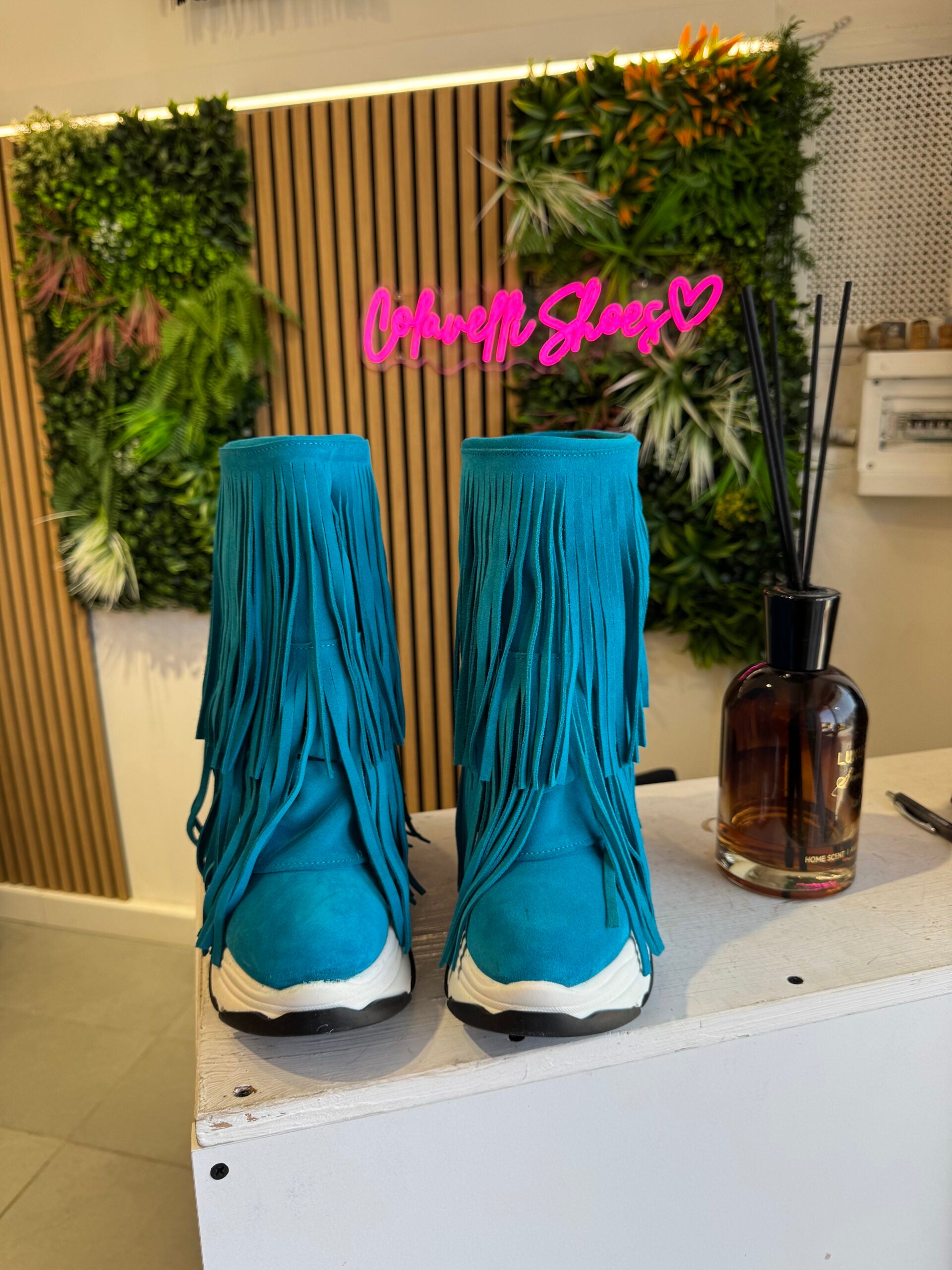 Tiger fringe cam turquoise