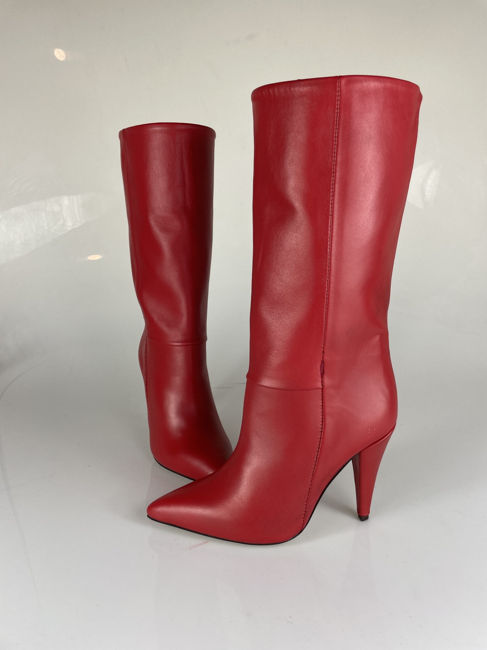Cesare mid red leather