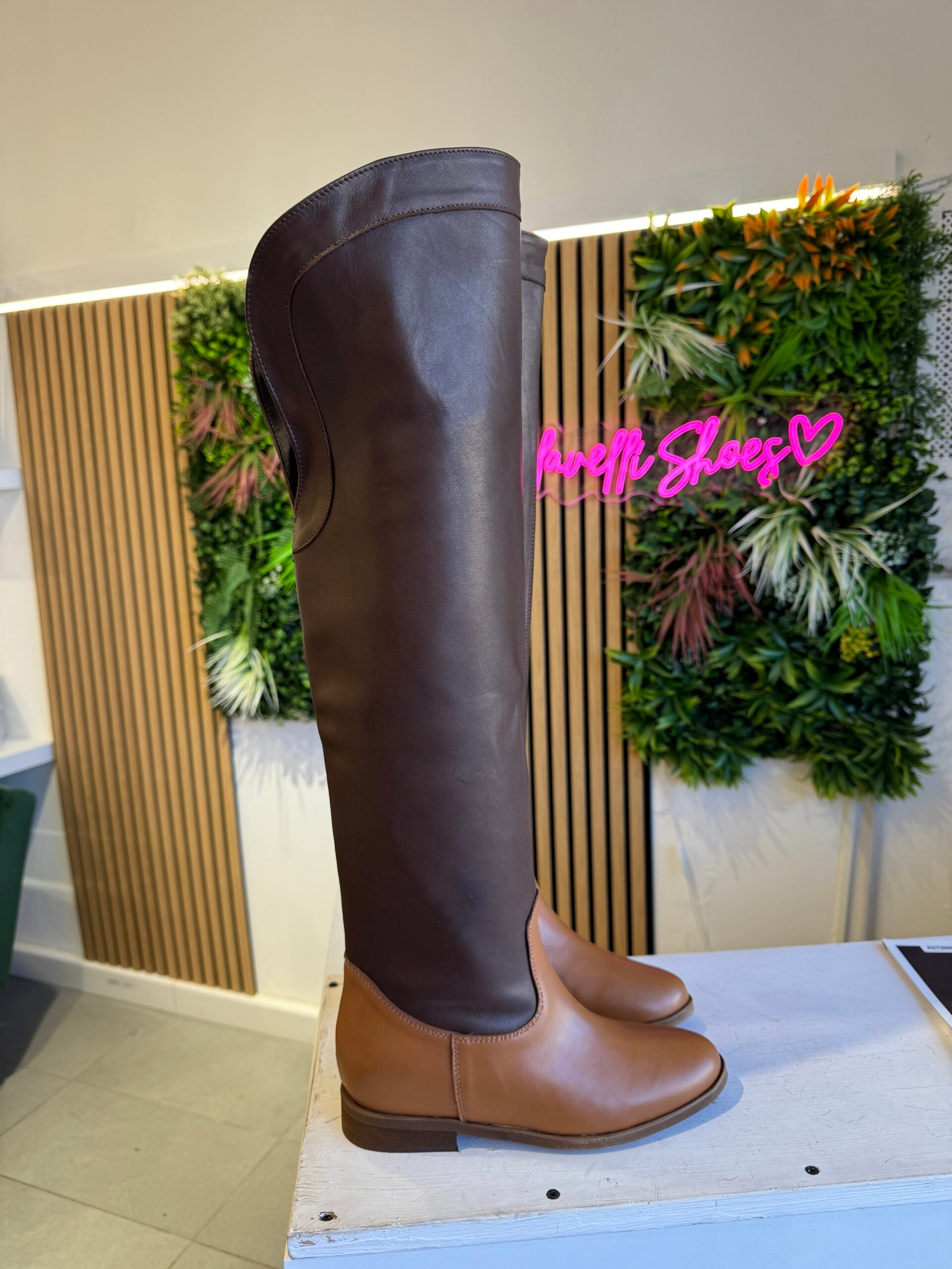 Furia zeppa interna pelle marrone/cuoio