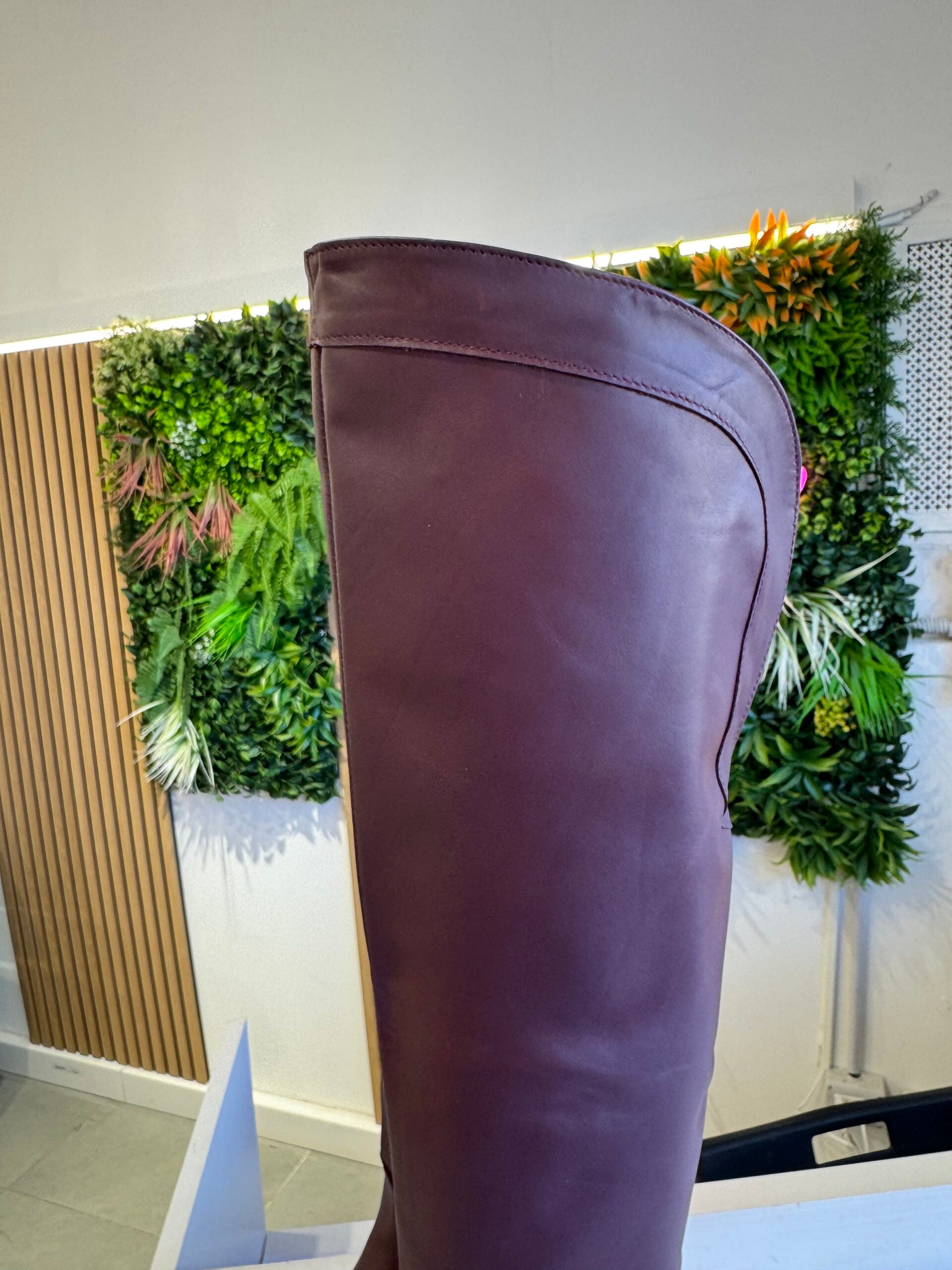 Furia zeppa interna pelle prugna