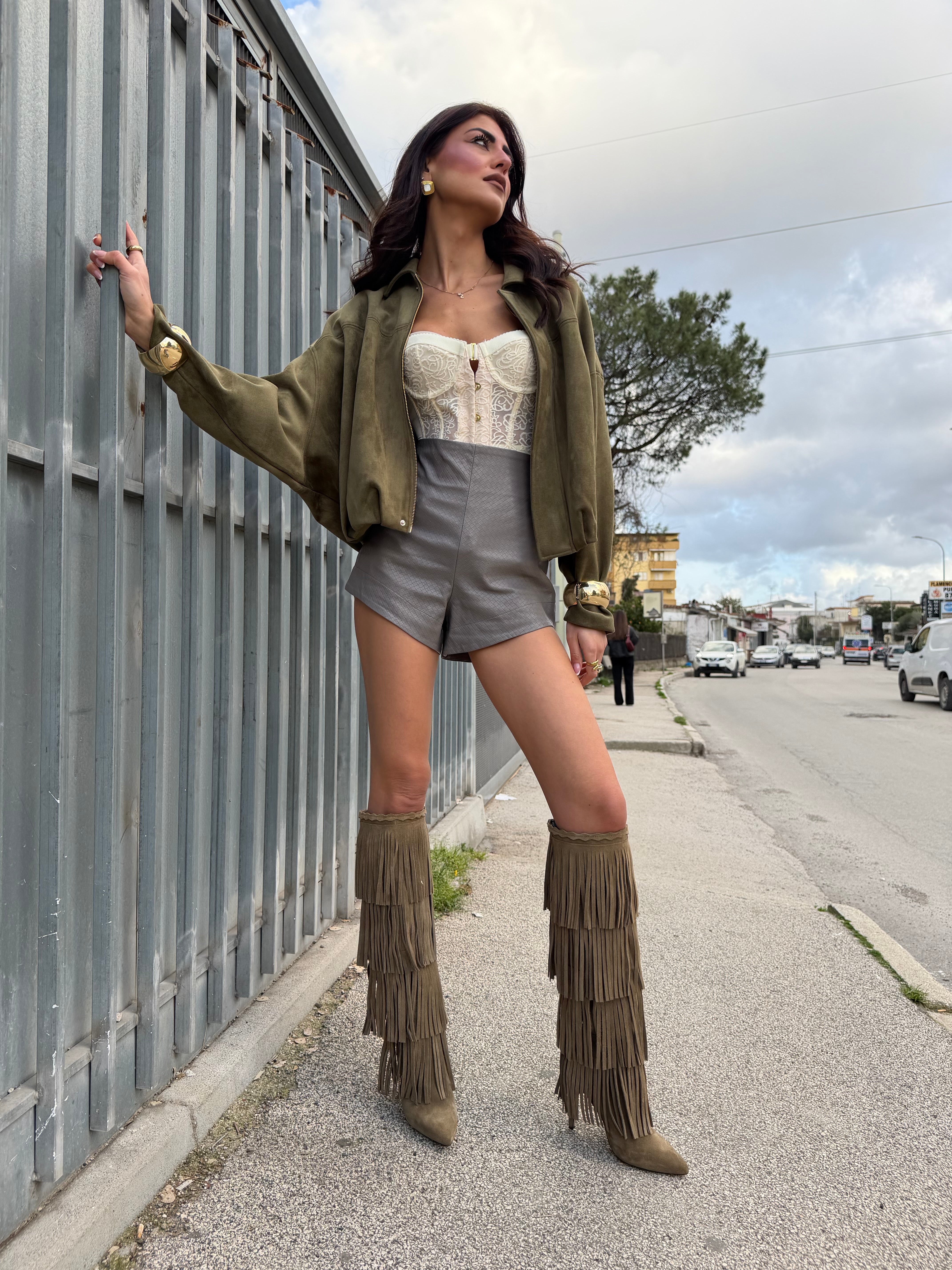 Purple camoscio verde