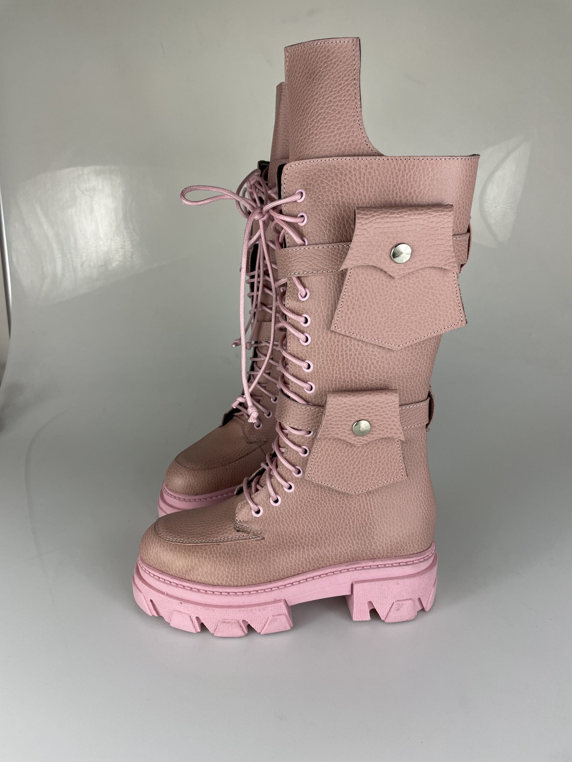 Wake1 nuevo cuero rosa