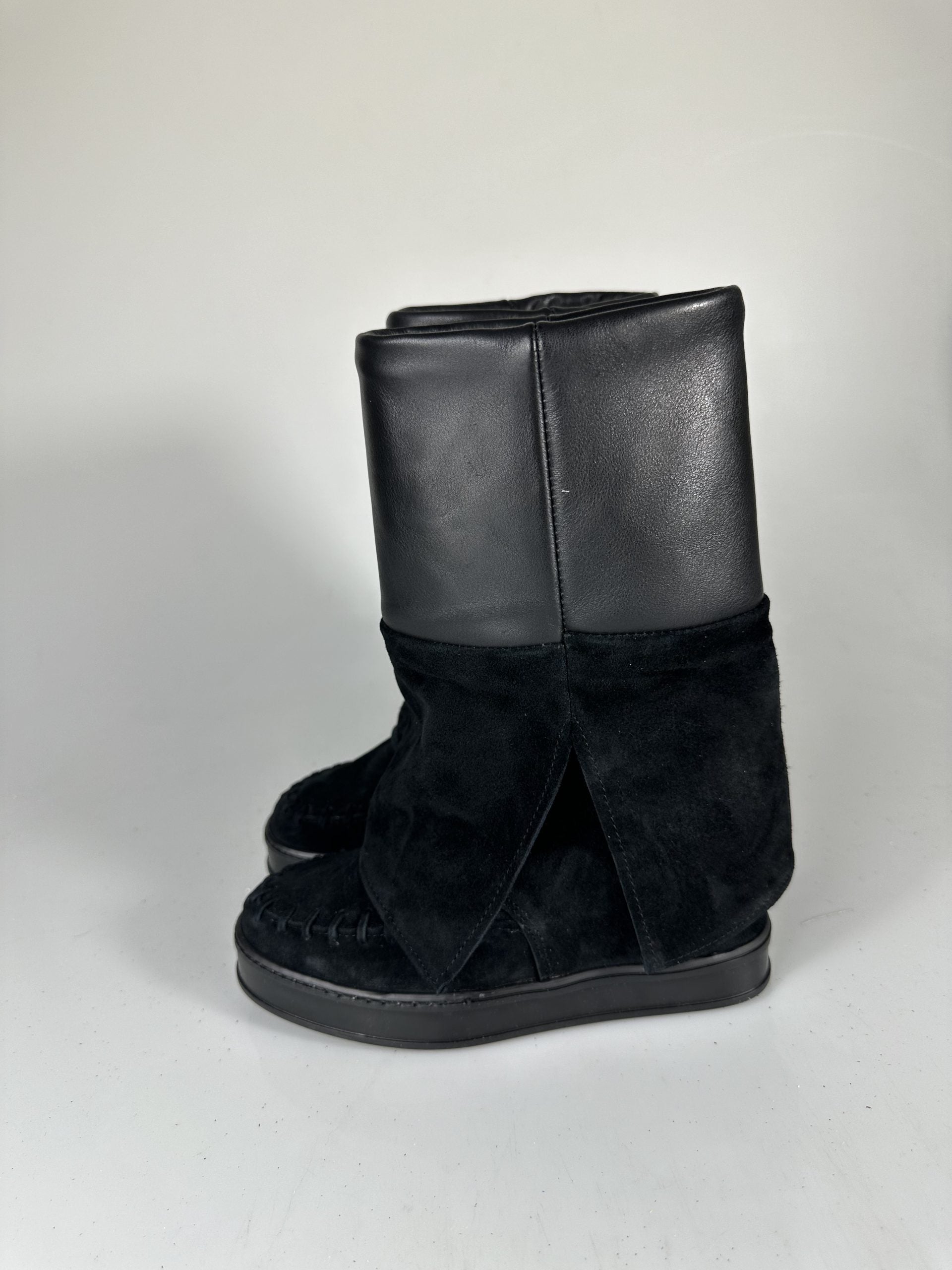 Blessing black leather black cam black sole