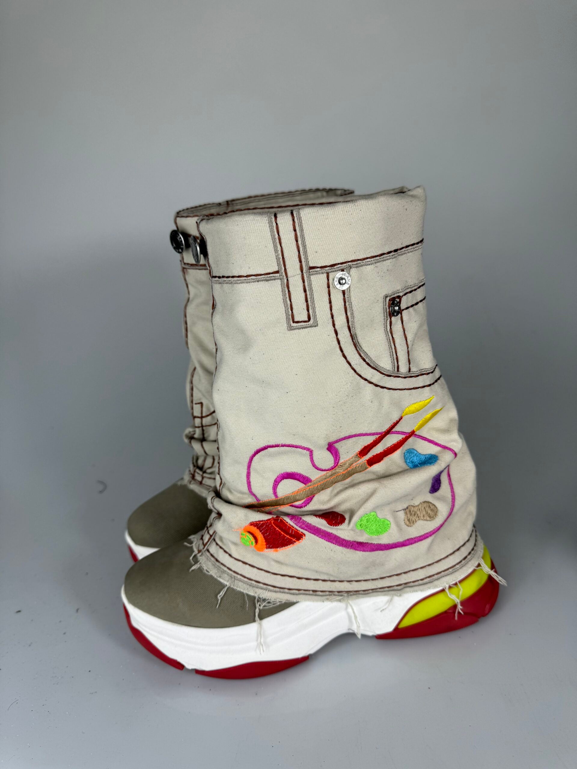 Tiger jersey beige ricamo