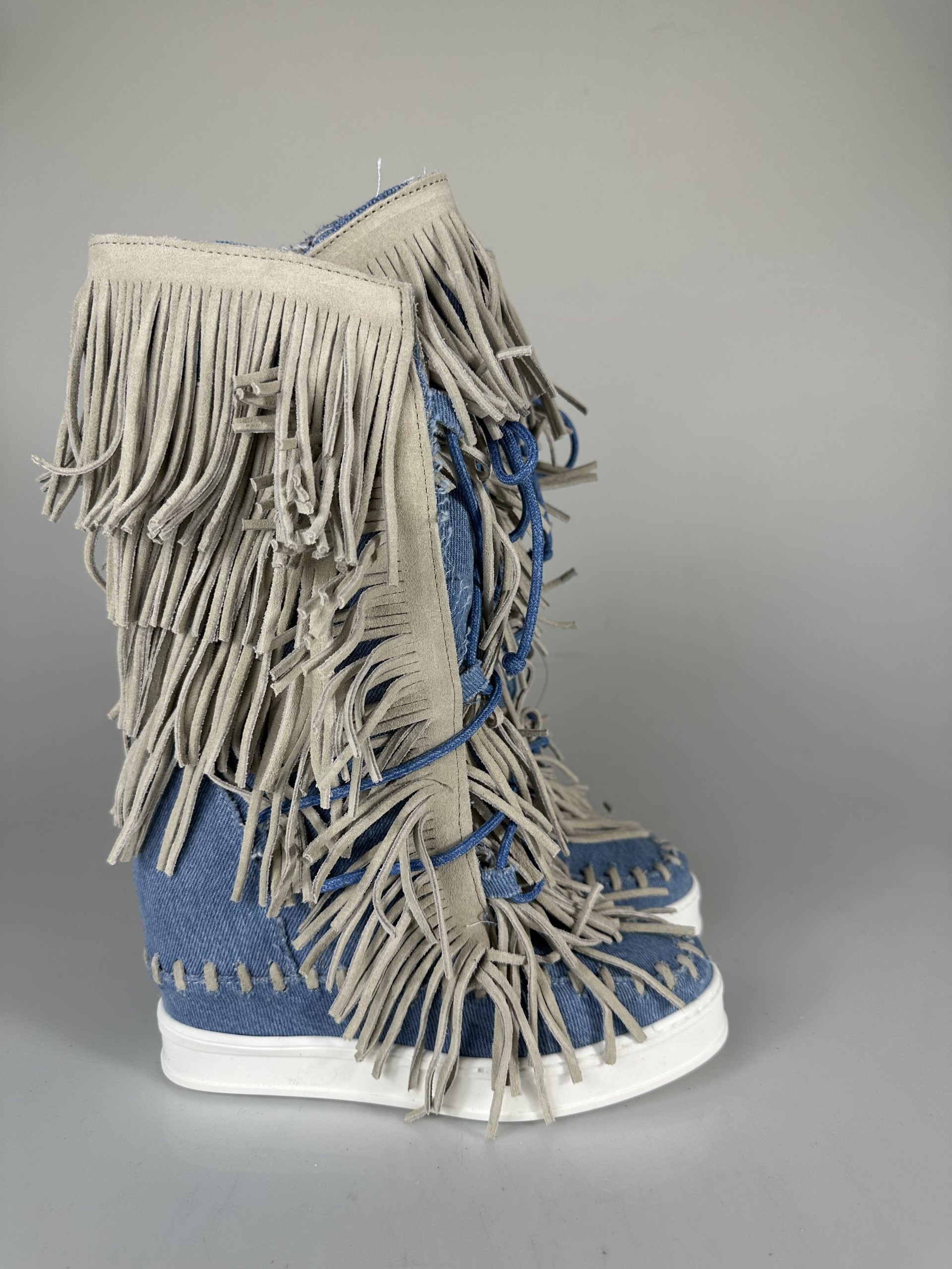 Regolar jeans rip cam beige
