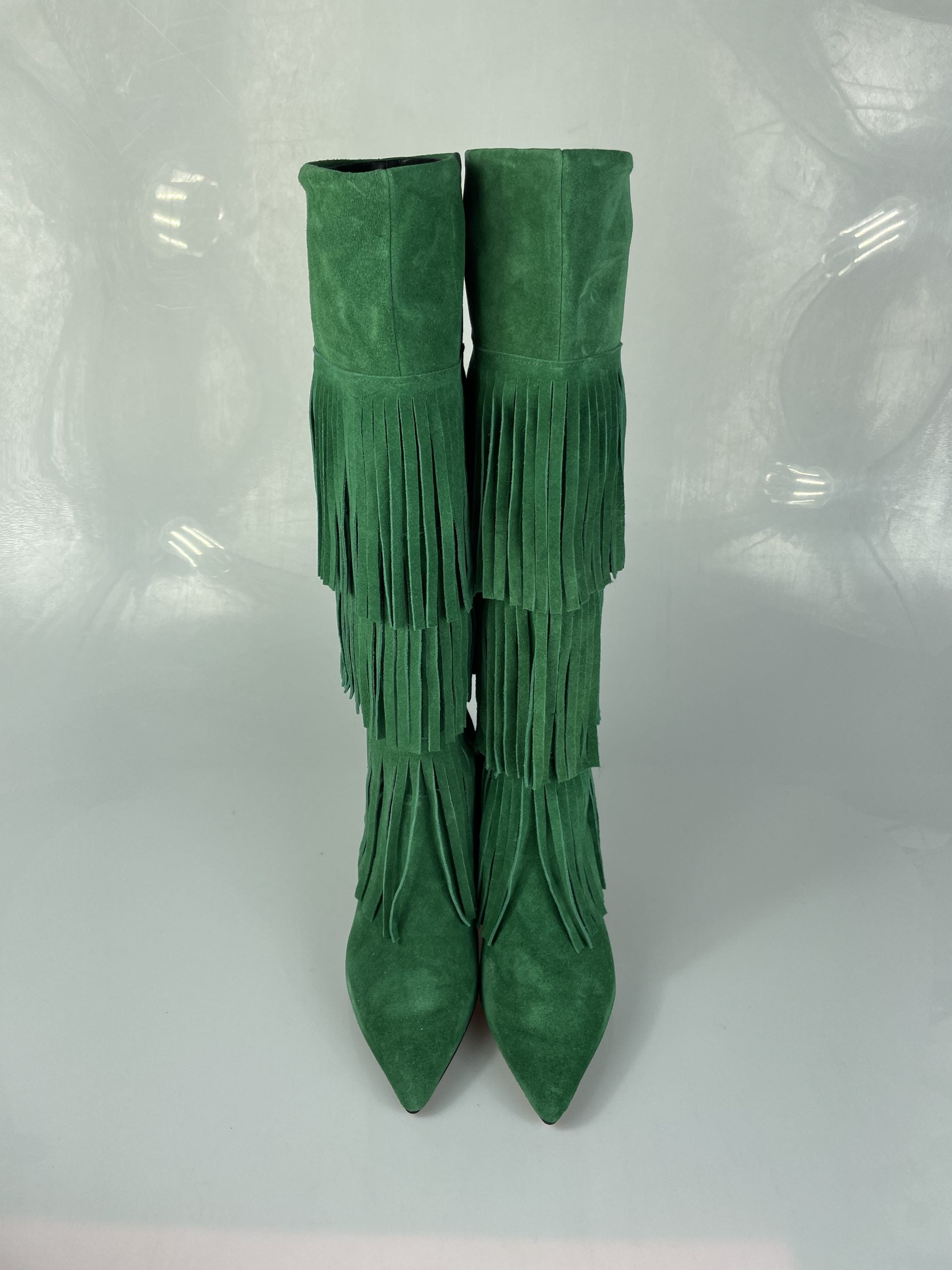 Flaminia green suede