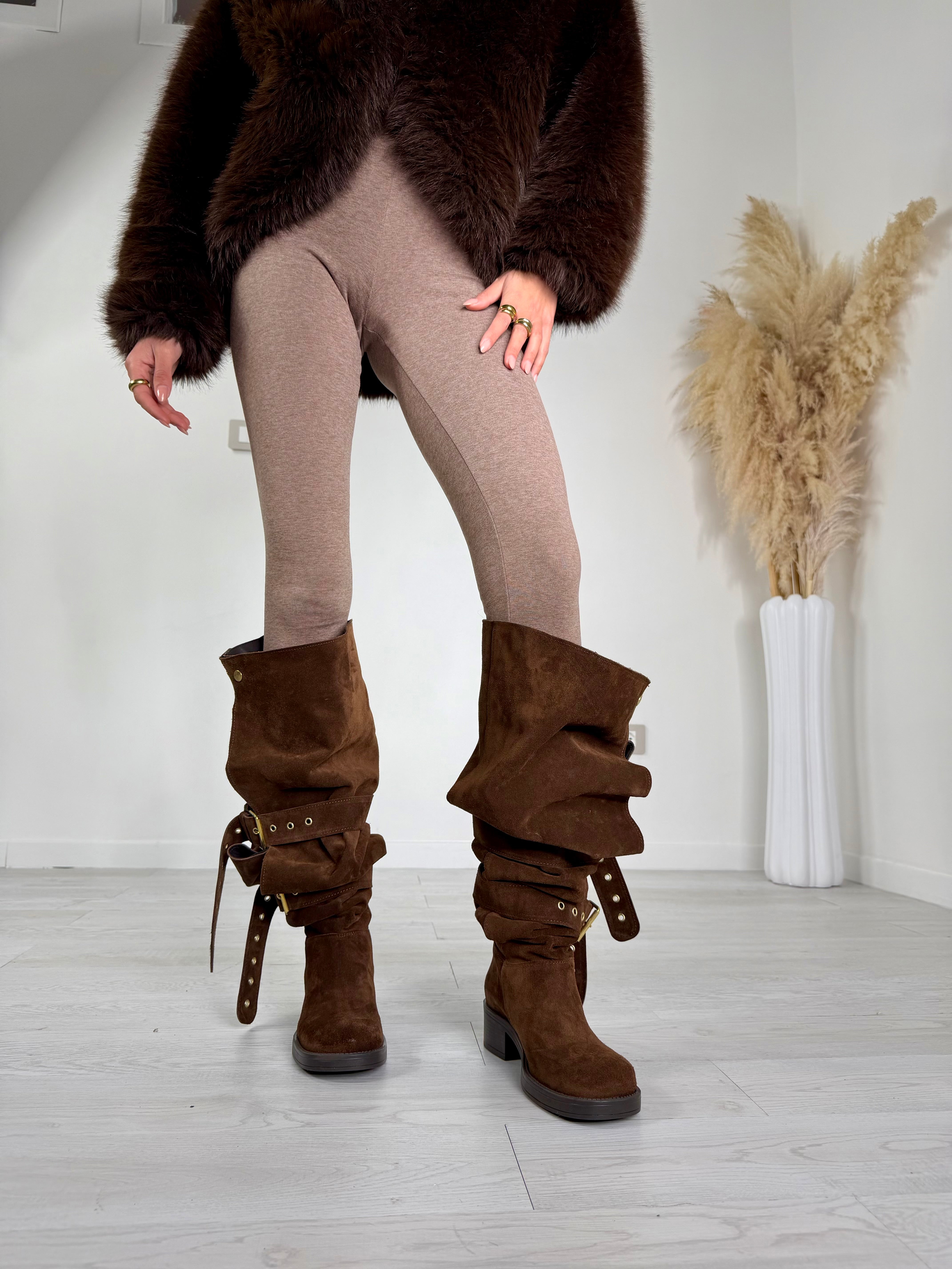 Stivale Hummer camoscio marrone