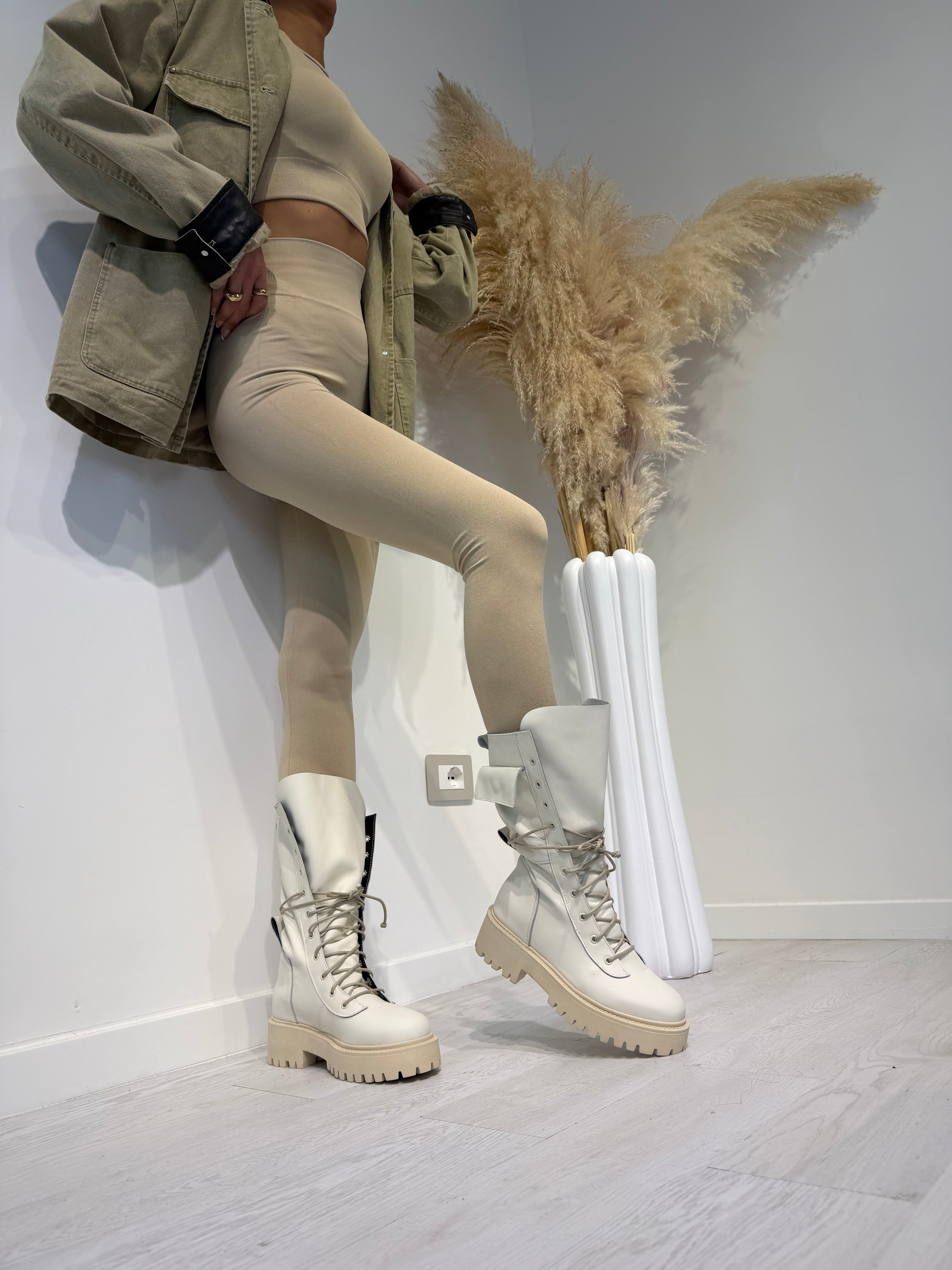 Anfibio ginny pelle crema