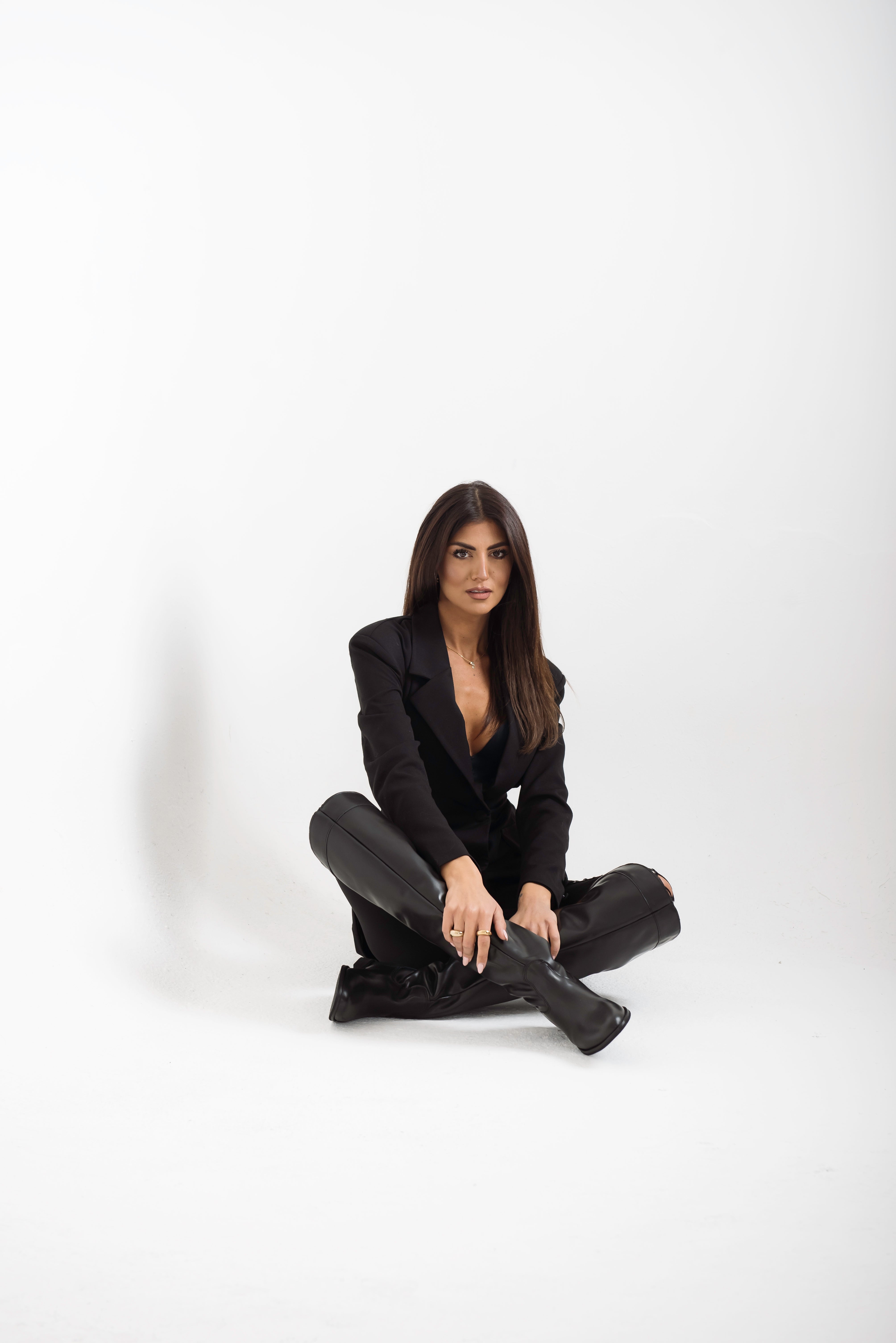 Furia pelle nero ( zeppa interna )