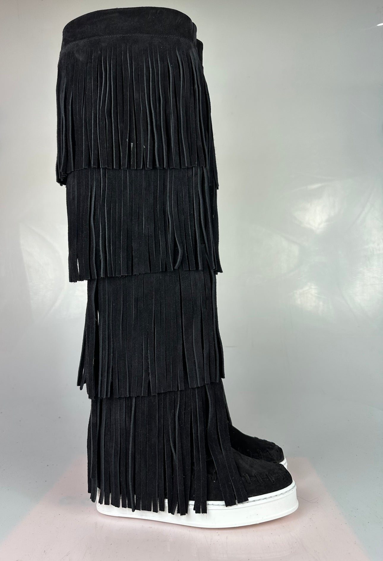 Flaminia, botas altas hasta la rodilla de ante negro