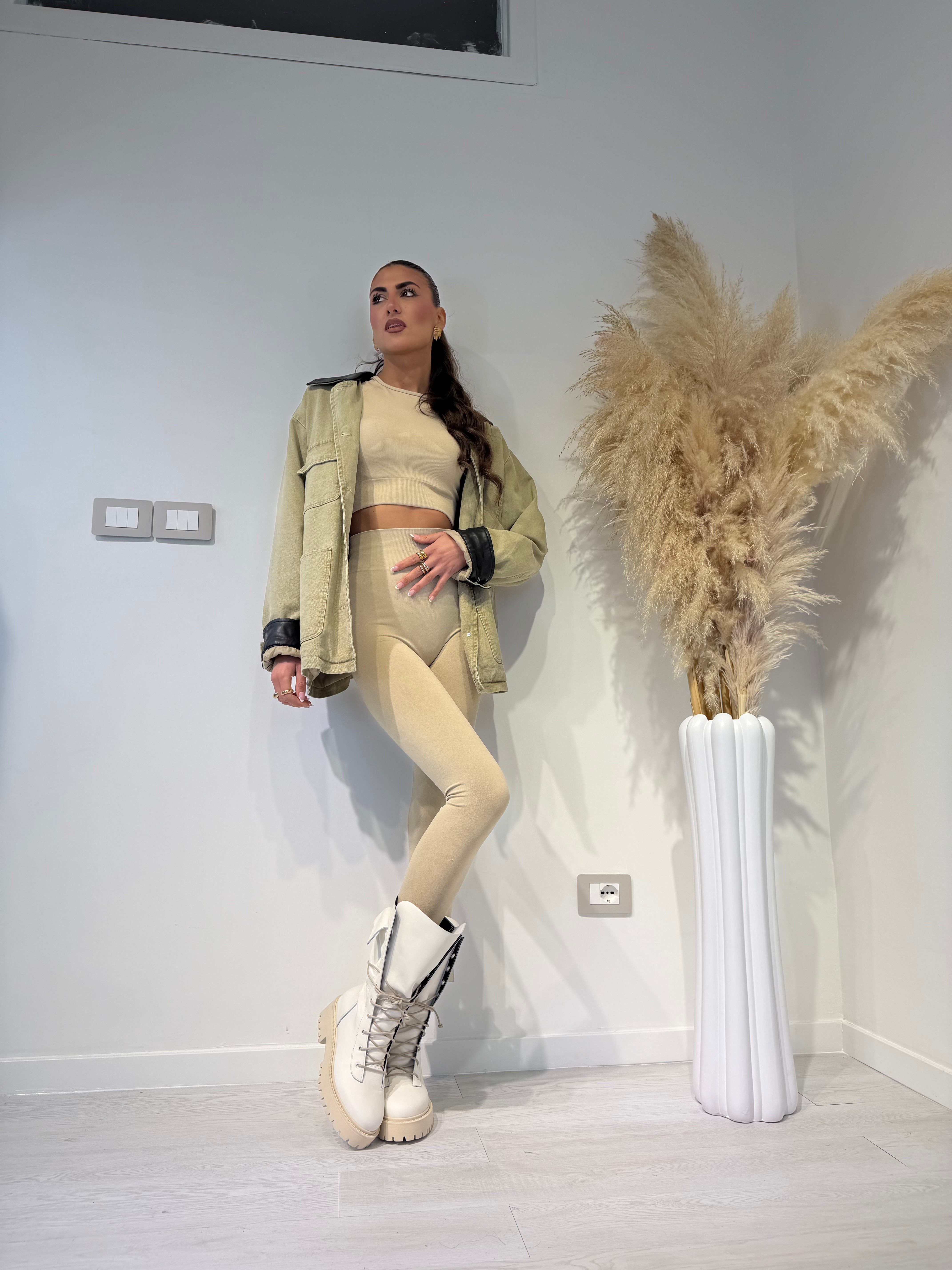 Anfibio ginny pelle crema