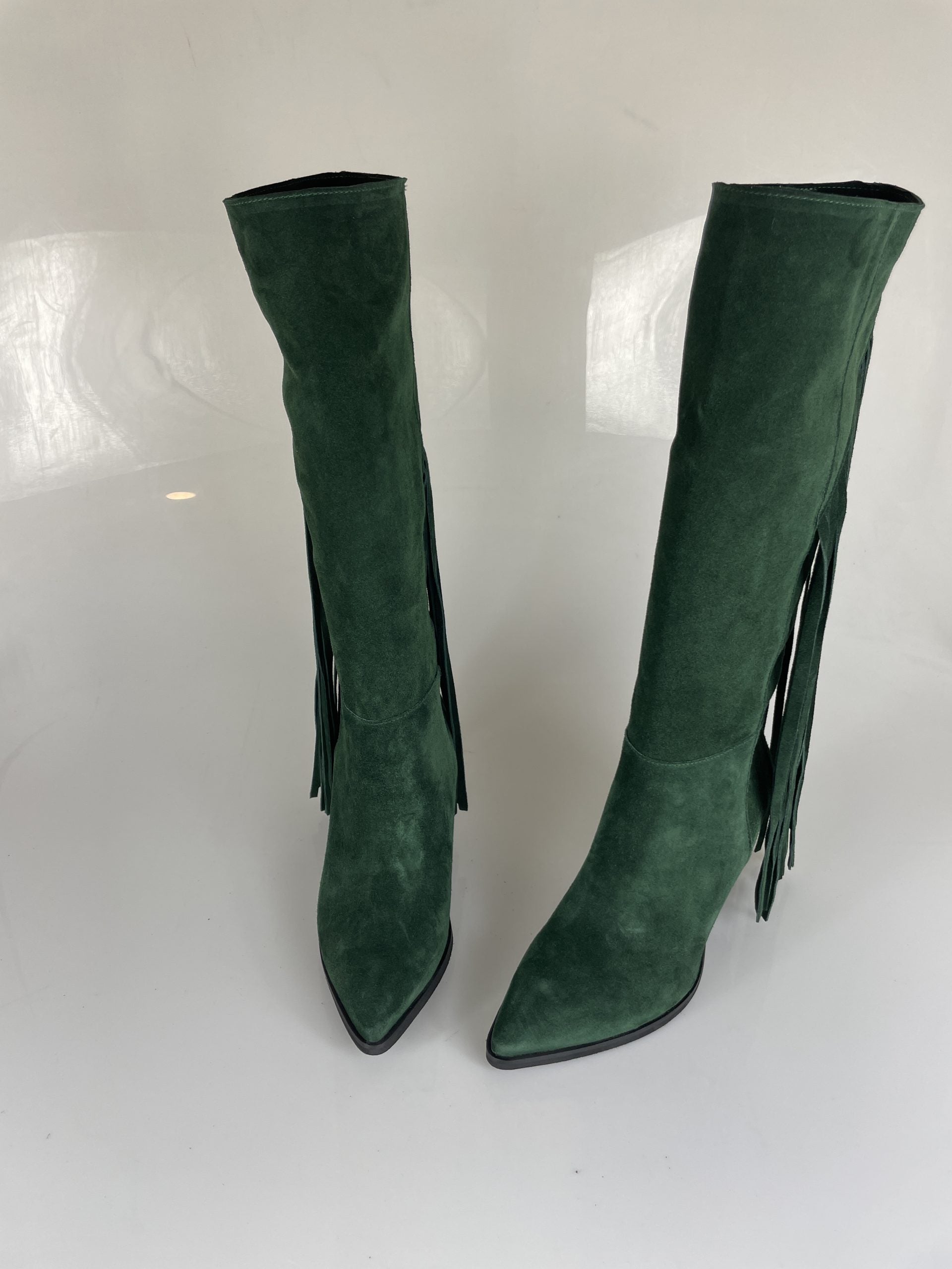 Camperos Cesare green suede 