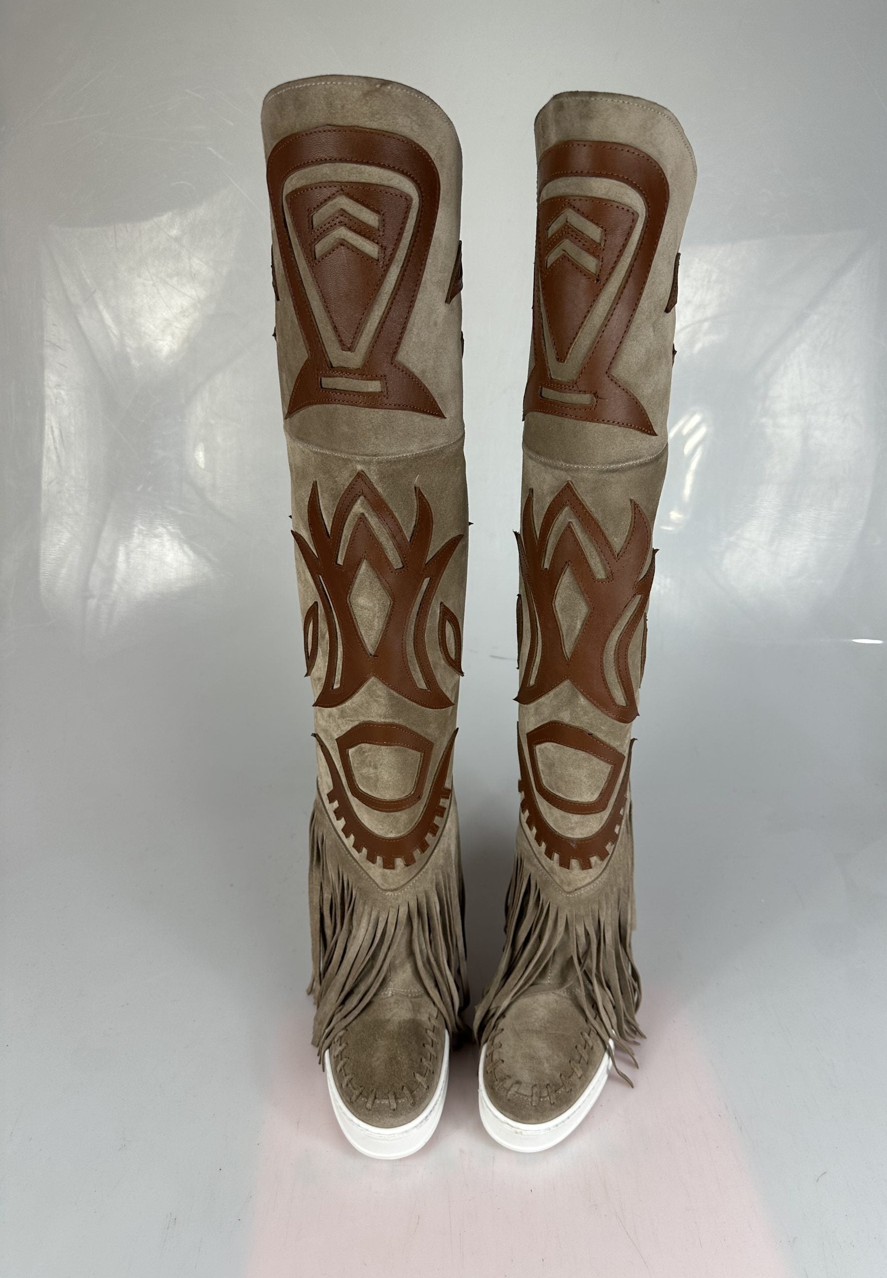Santhoo ante/cuero beige