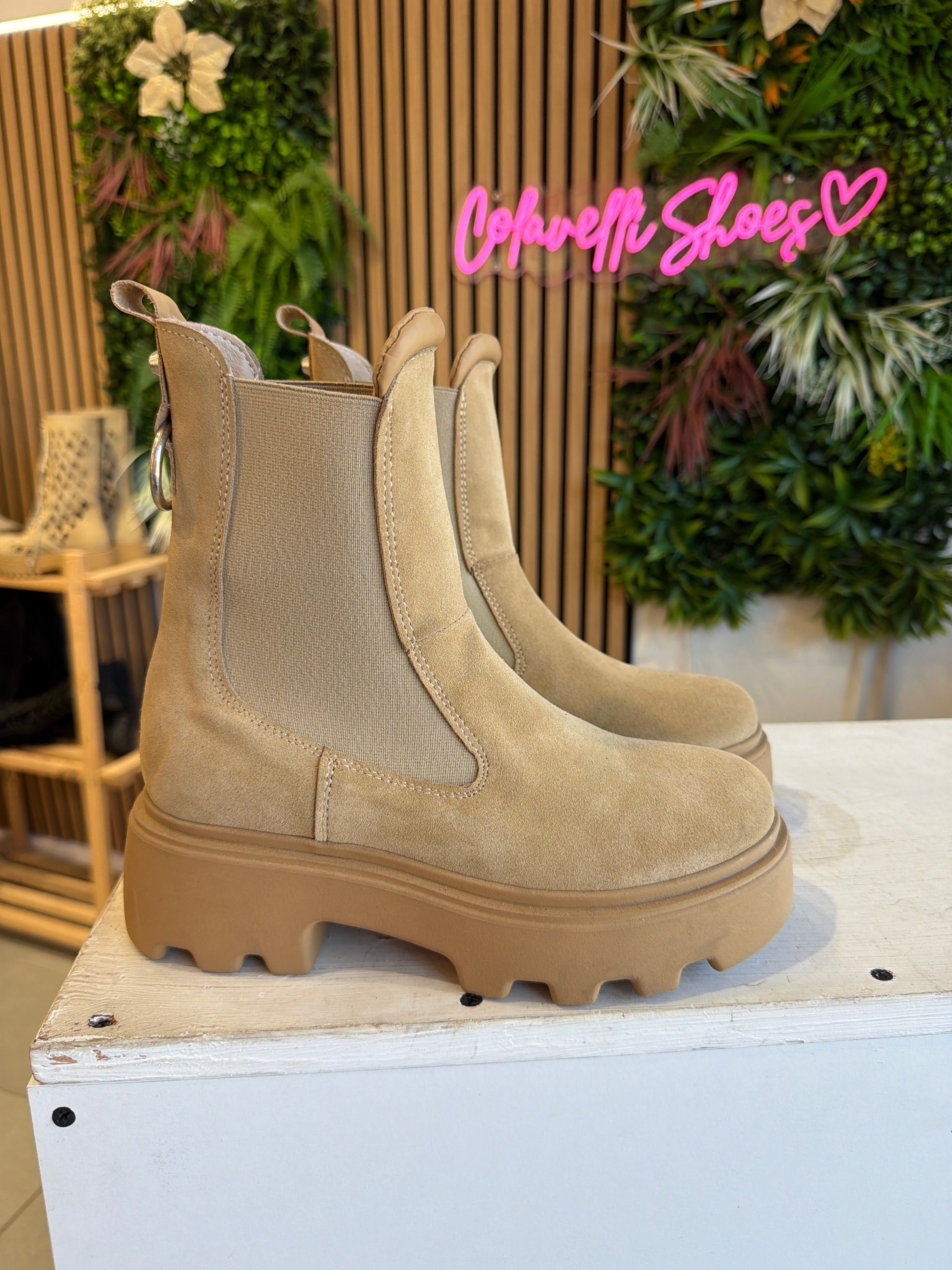 Stivaletto beige elettrico