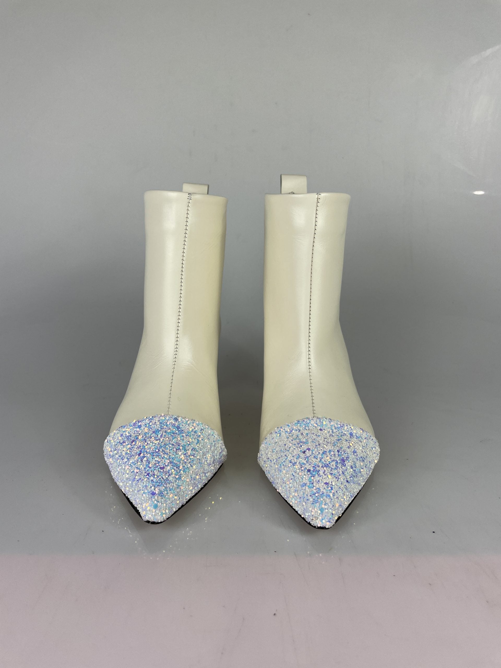 Flamè milk leather/boreal glitter