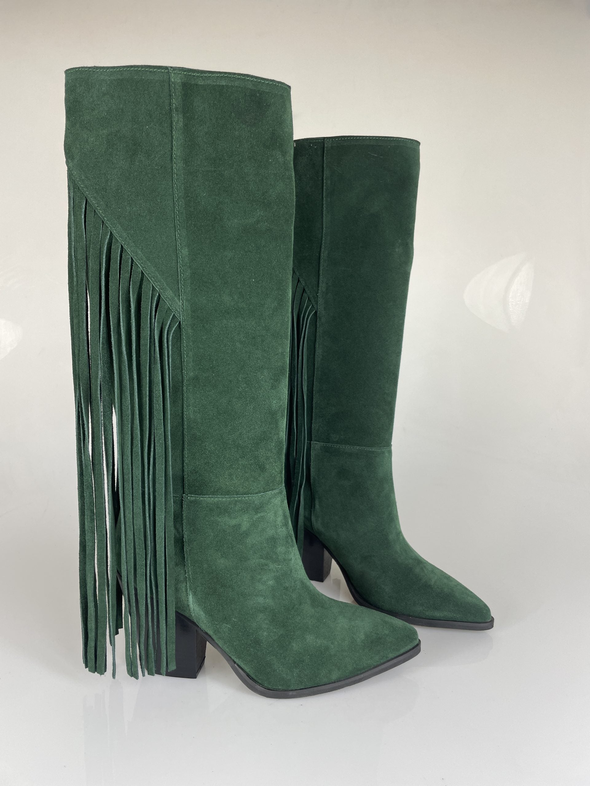 Camperos Cesare green suede 