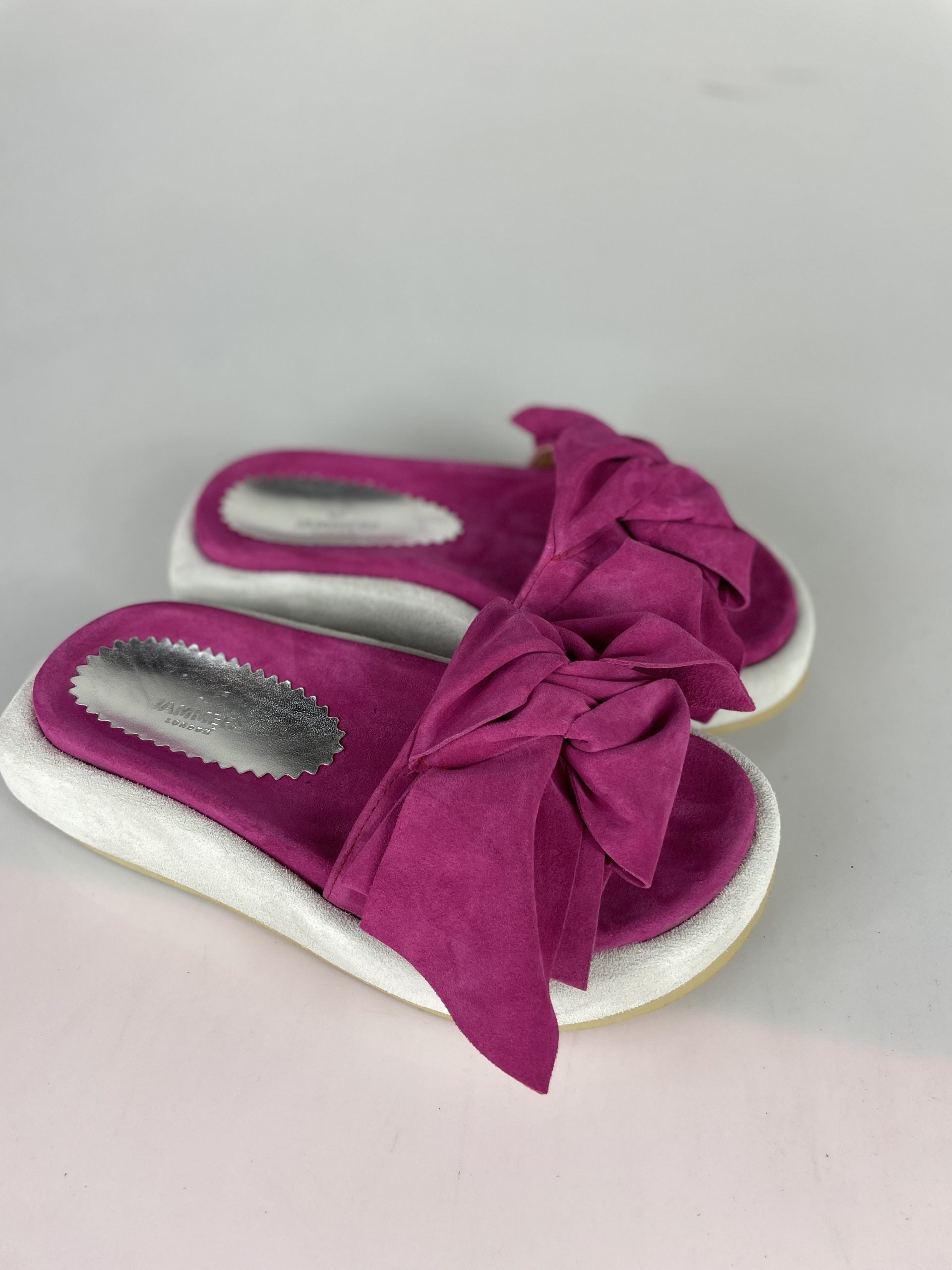 fiocco  camoscio fuxia/ ghiaccio