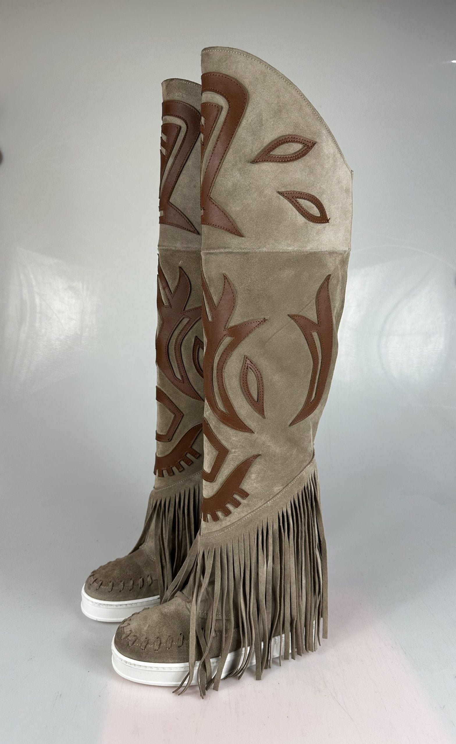 Santhoo ante/cuero beige