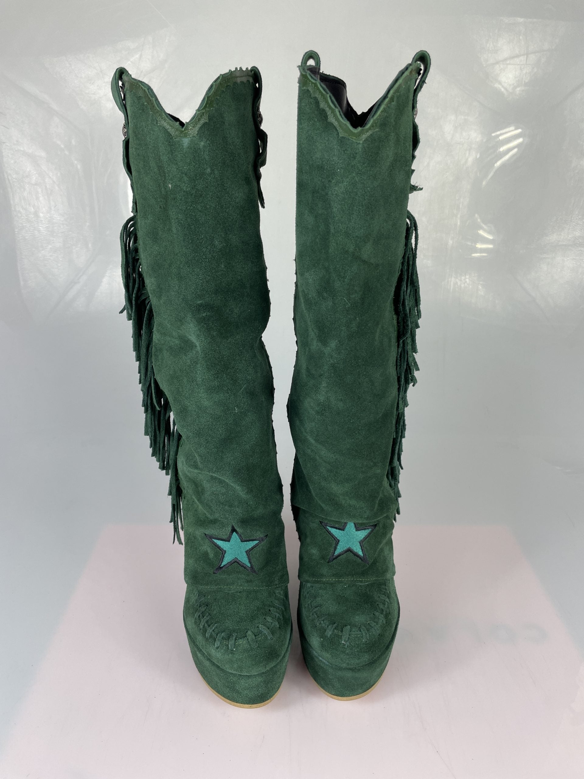 Carmensita Euphoria - Zapato cerrado de ante verde