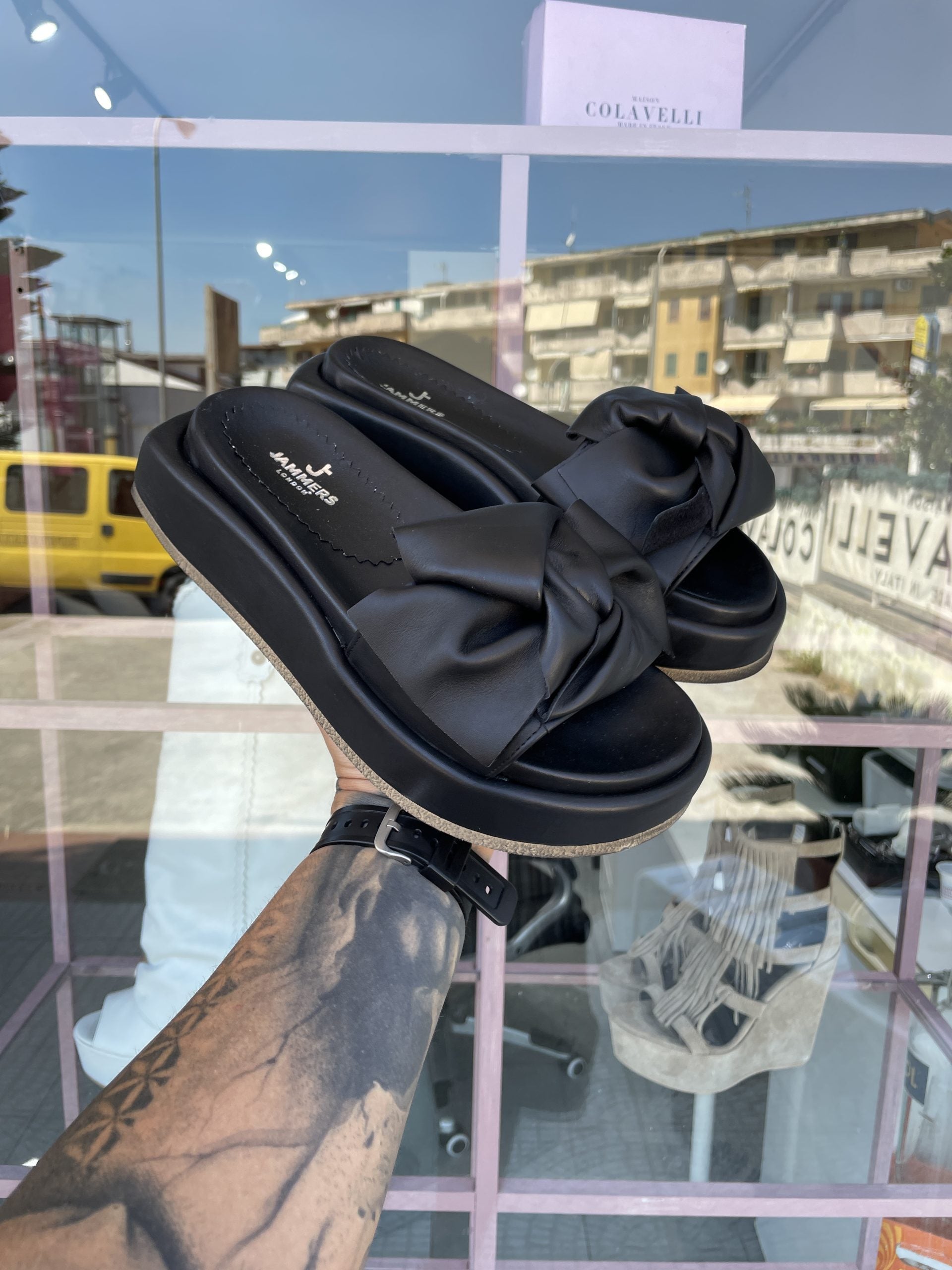fiocco  pelle nero