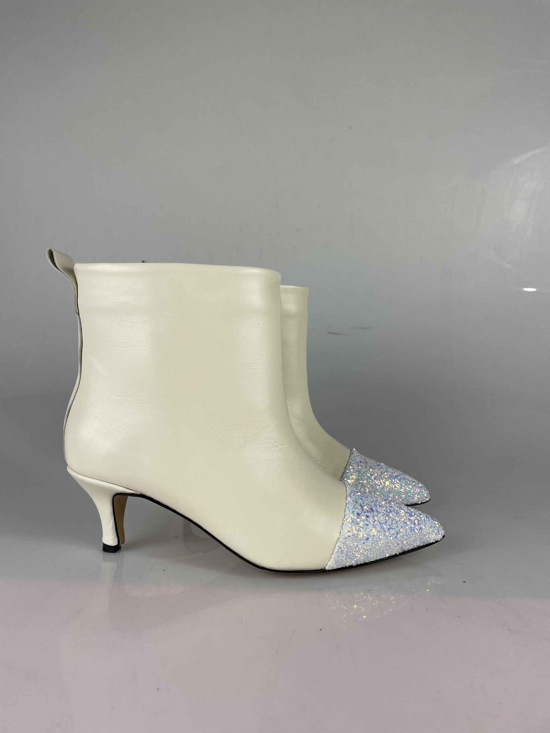 Flamè milk leather/boreal glitter
