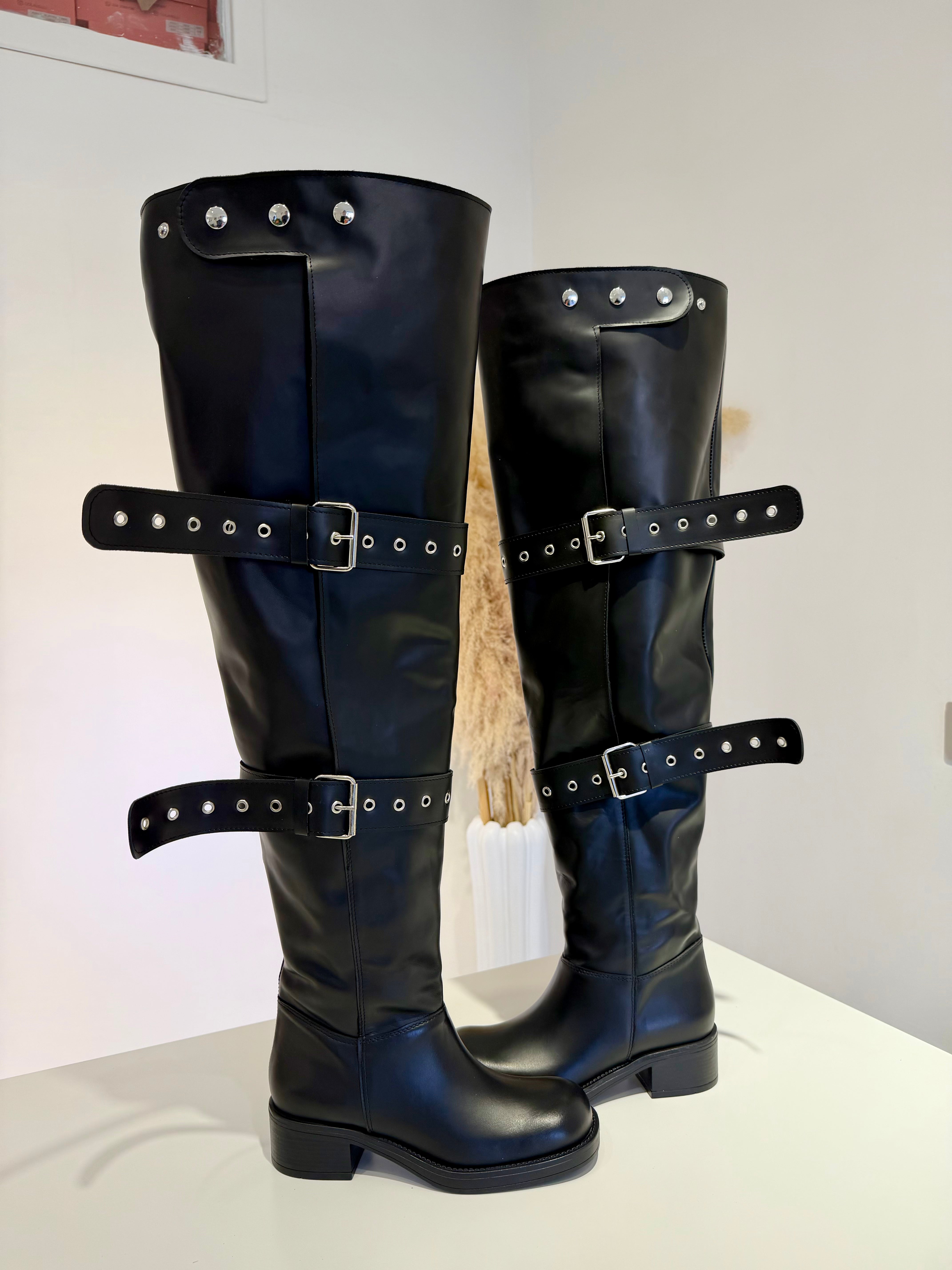 Stivale Hummer pelle nero