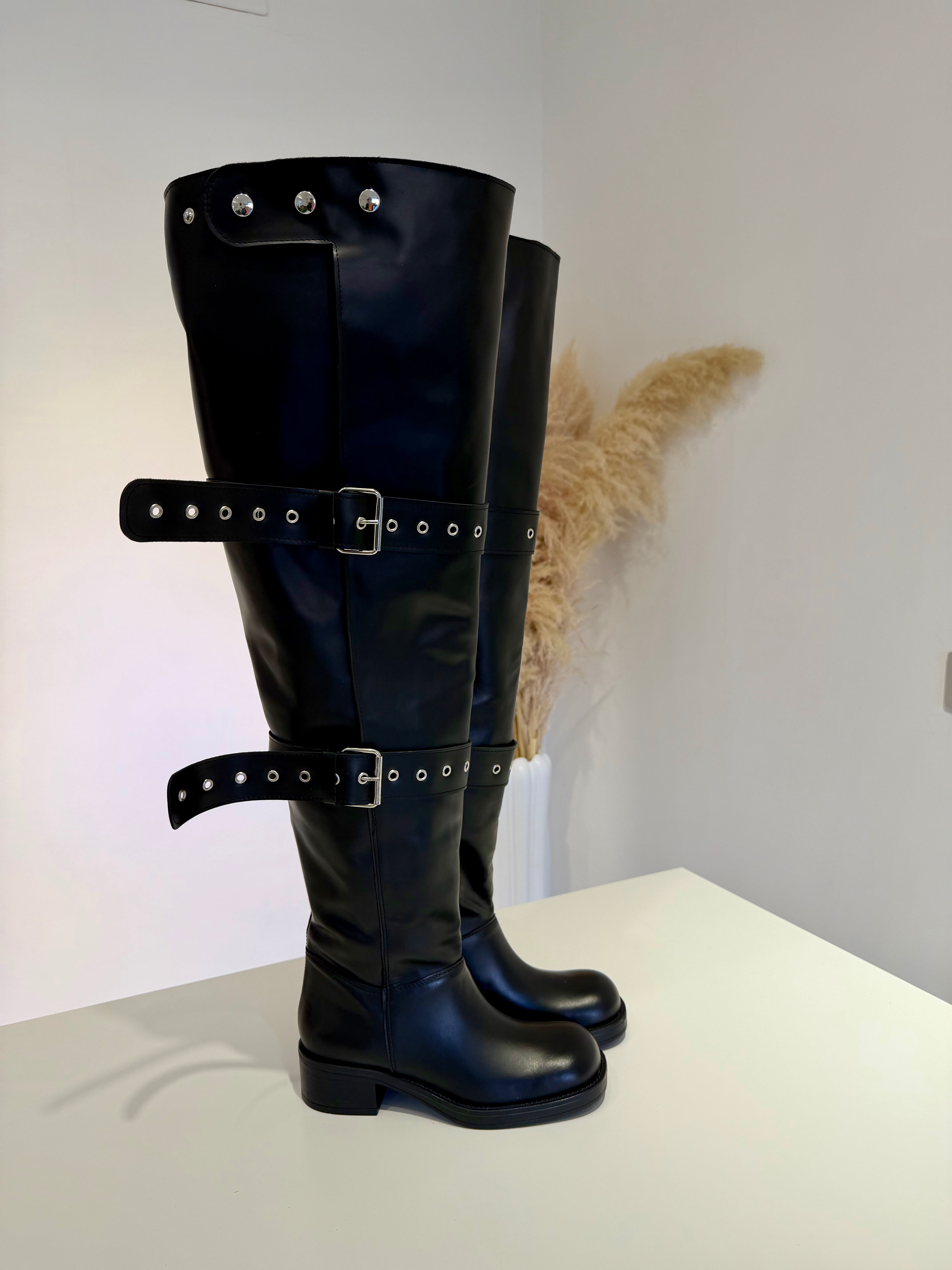 Stivale Hummer pelle nero