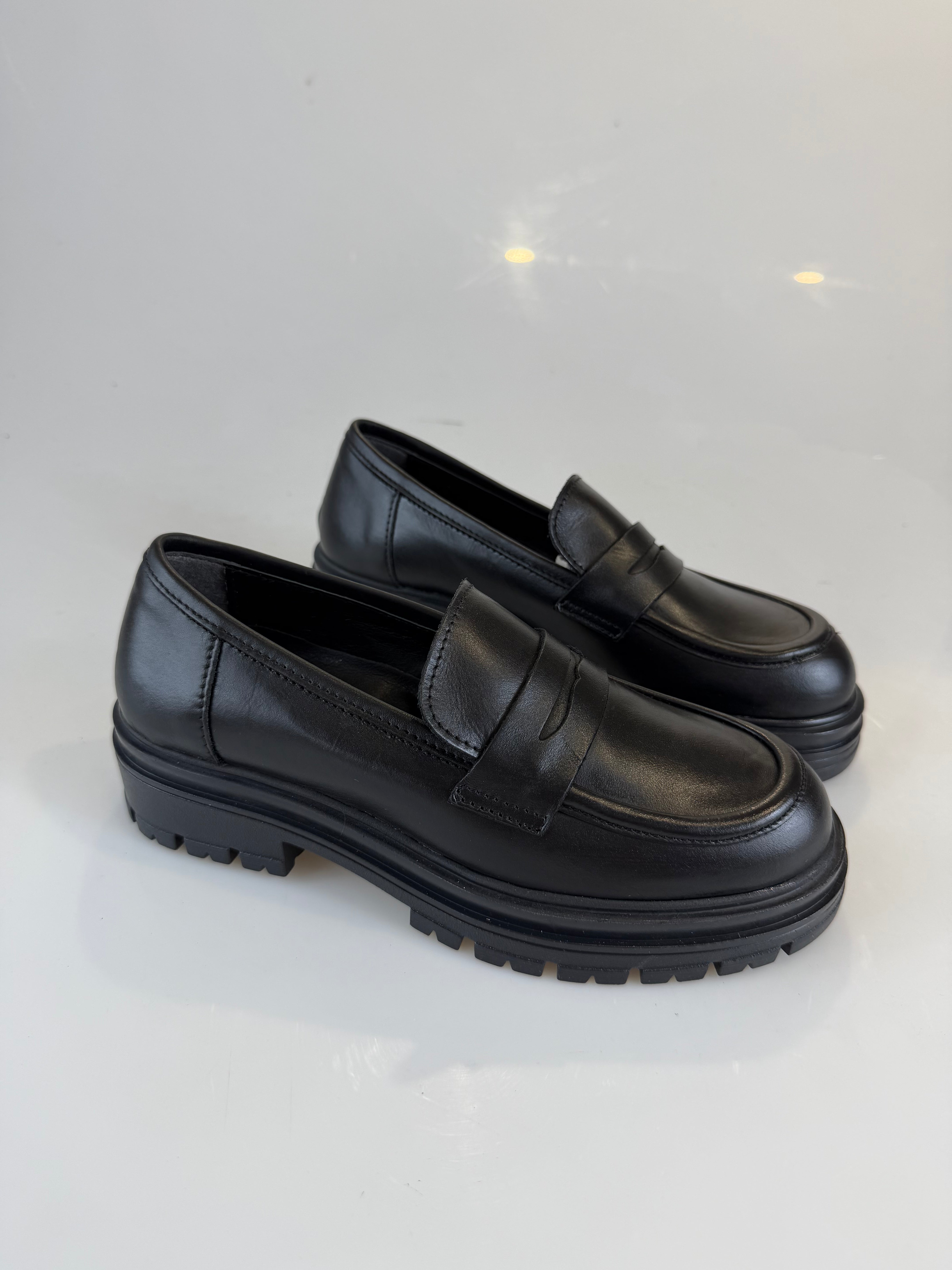 Mocassino pelle nero
