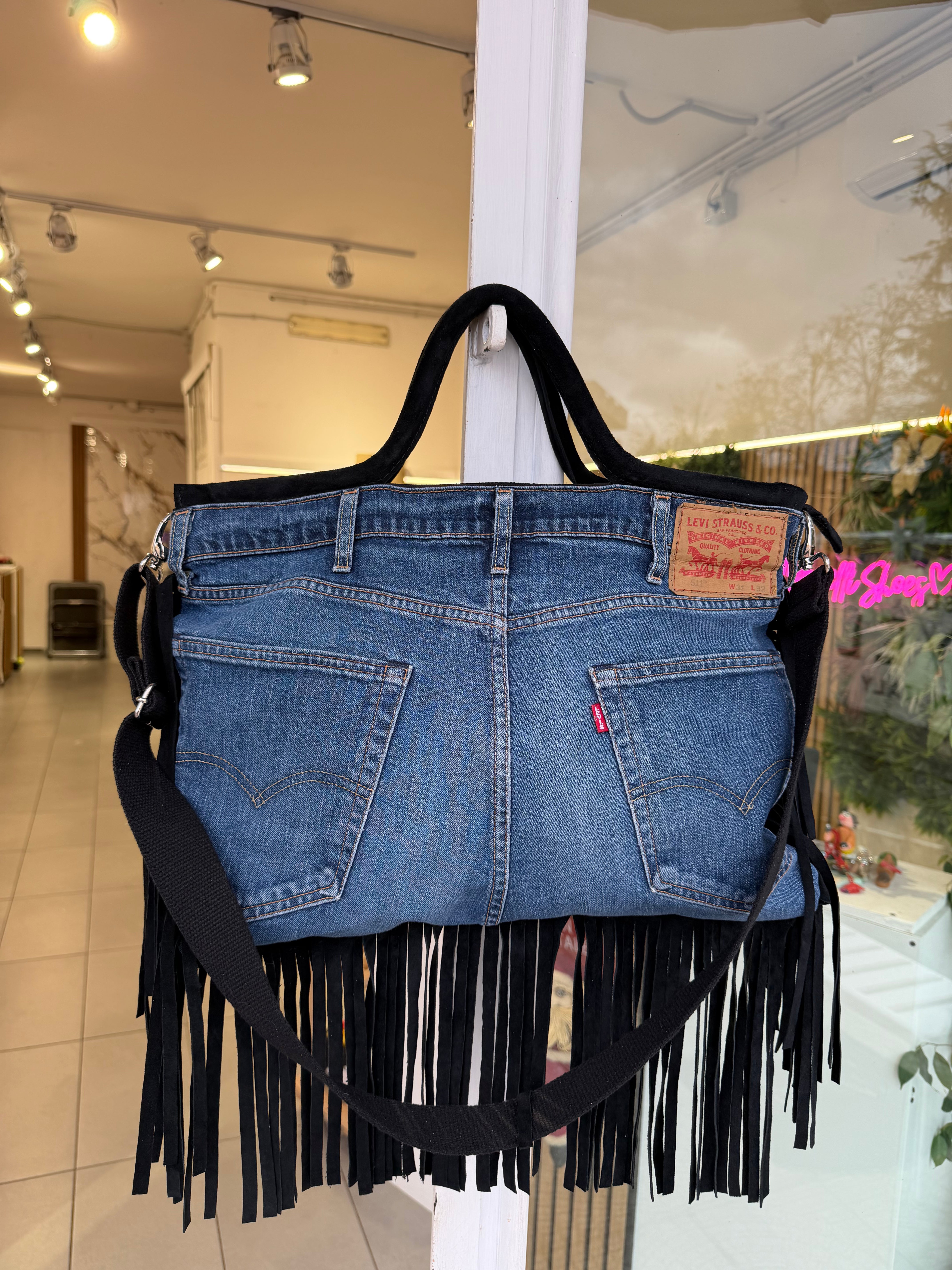 Jumbo bag jeans/ nero