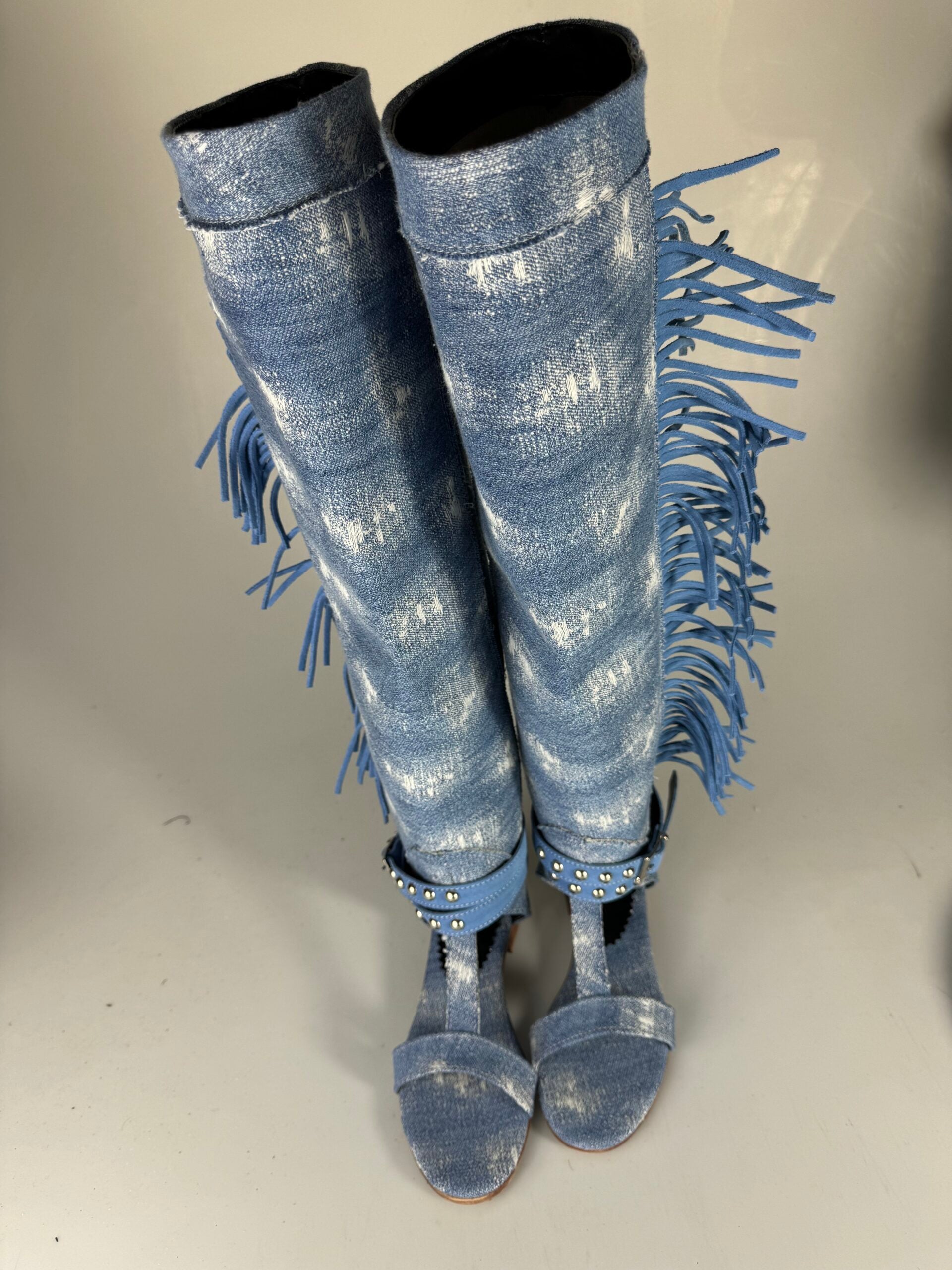 Treviso177  jeans stracciato rip cam celeste