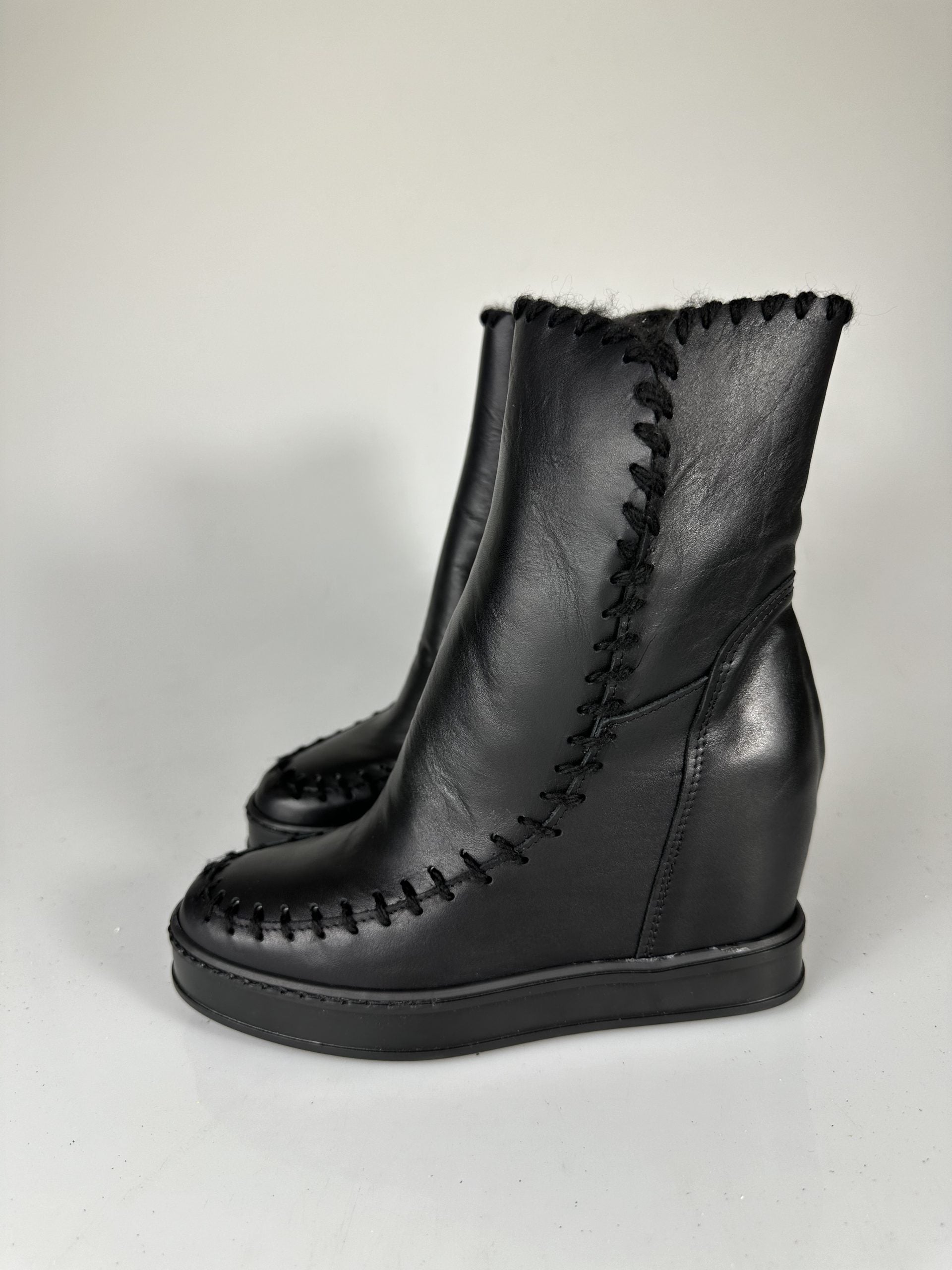 Louu black leather black sole NEW