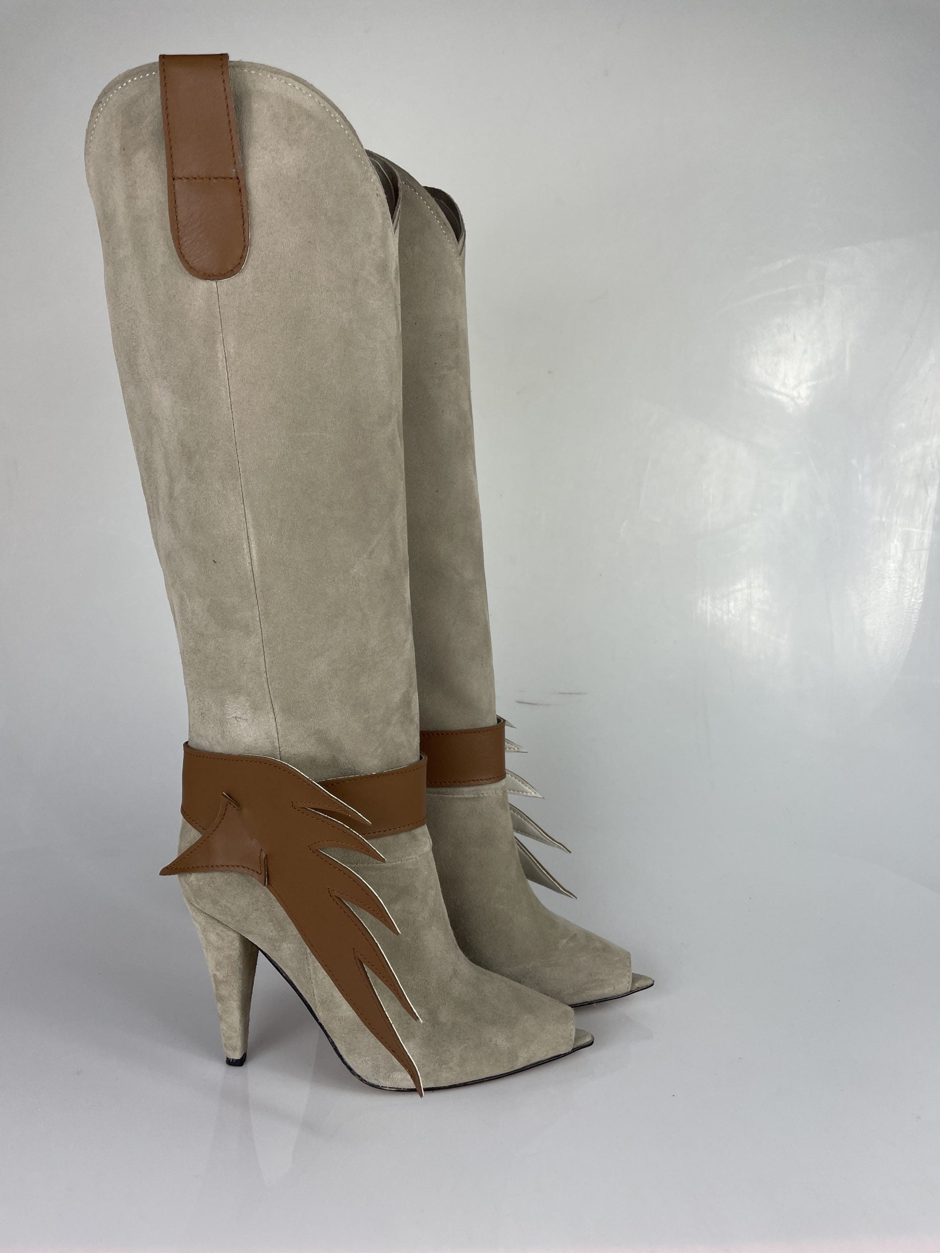 Ash beige suede r.leather
