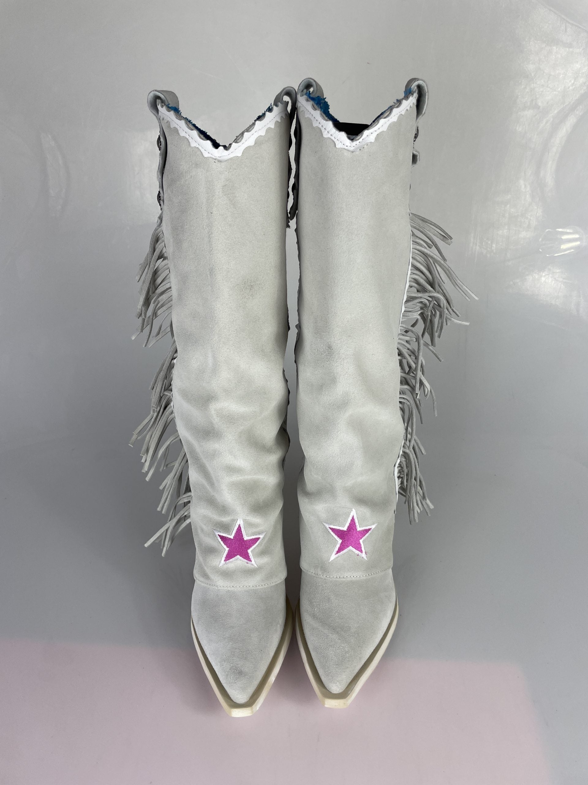 Euphoria ice suede fuchsia star
