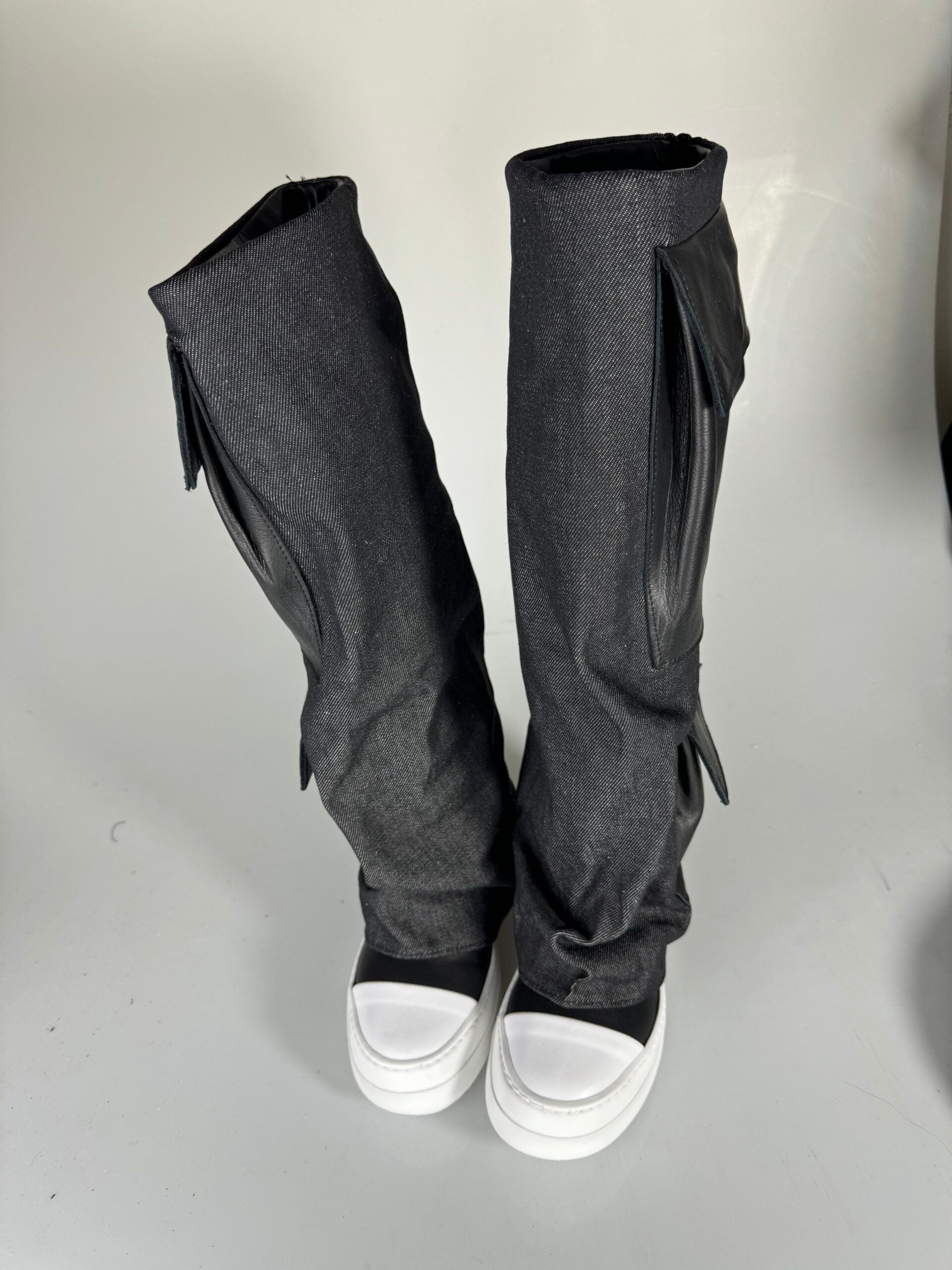 Orlando tore TASK jeans nero rip pelle nero