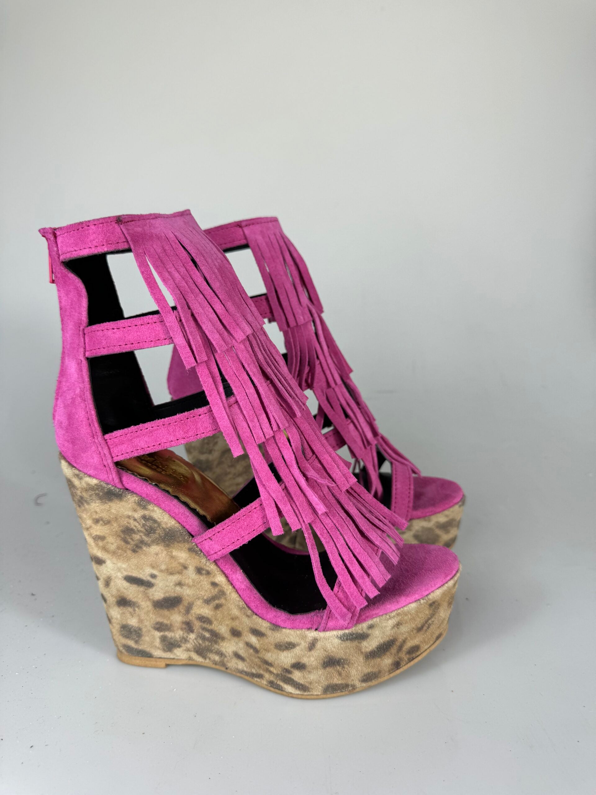 Carmensita Afrodita Ante Fucsia Moteado Desgarro