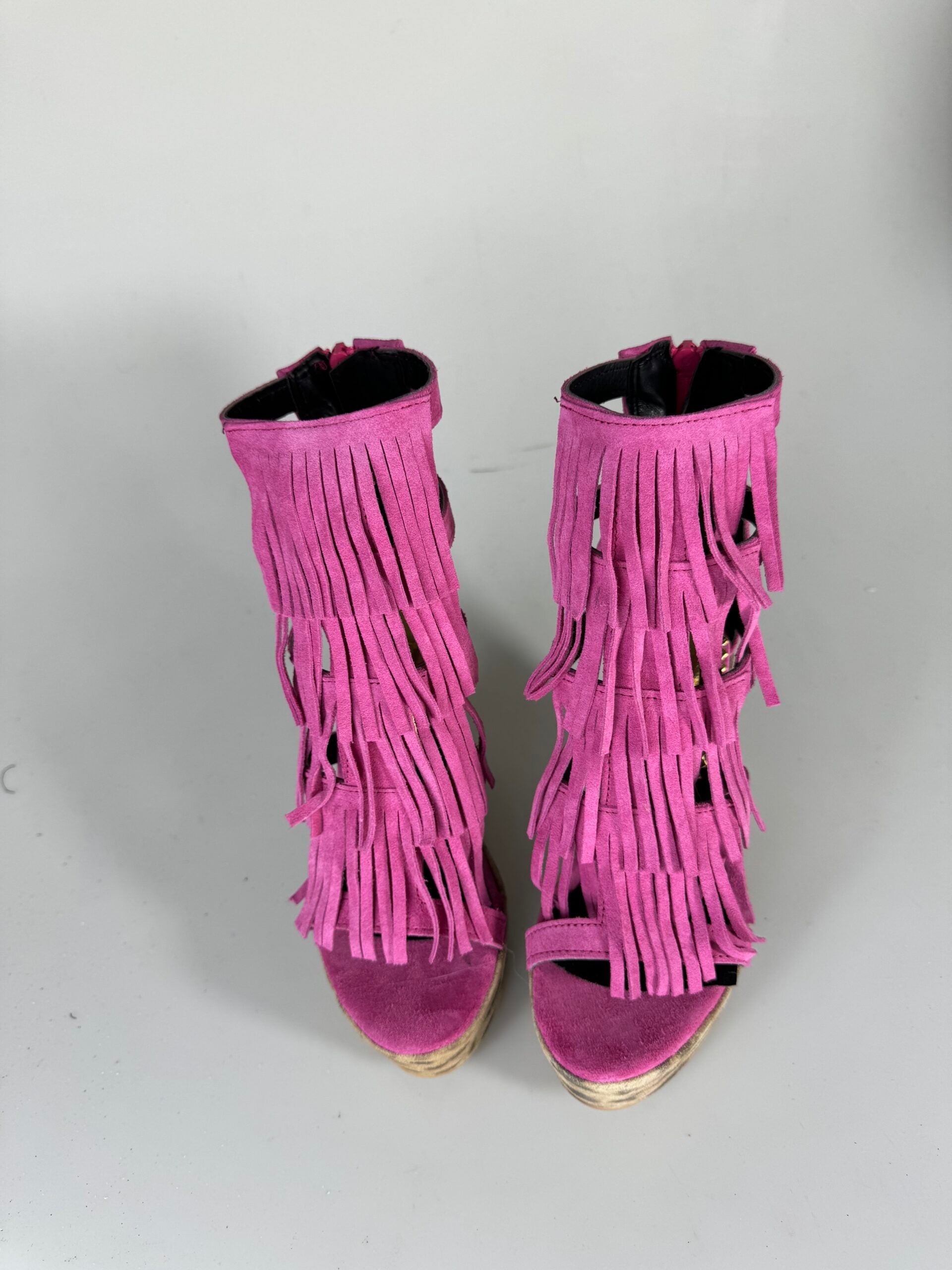 Carmensita Afrodita Ante Fucsia Moteado Desgarro