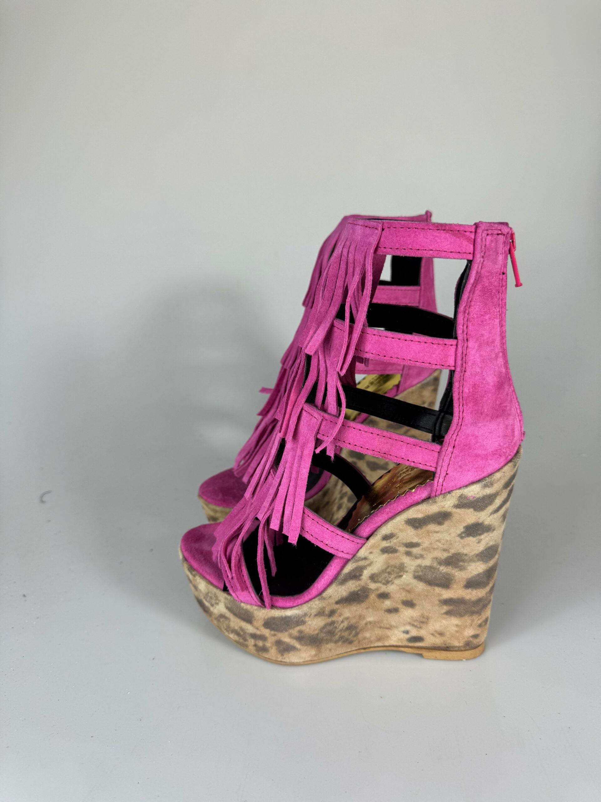 Carmensita Afrodita Ante Fucsia Moteado Desgarro