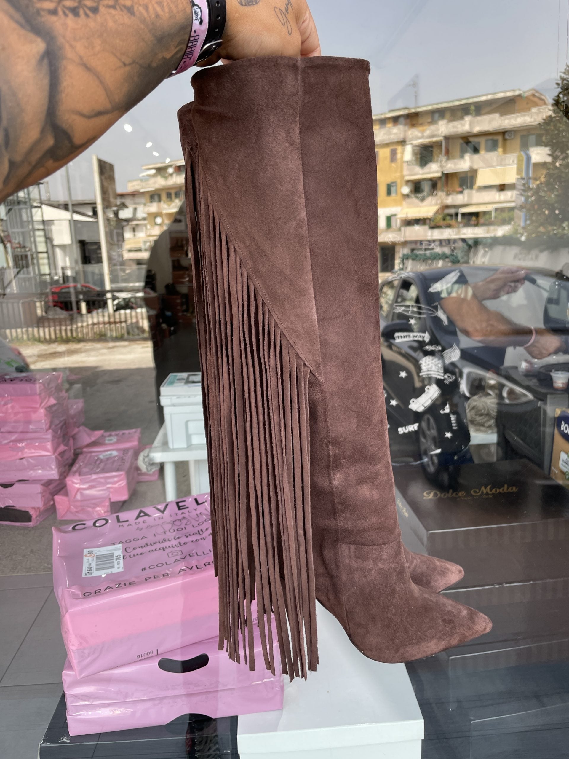 Cesare 1571 chocolate suede